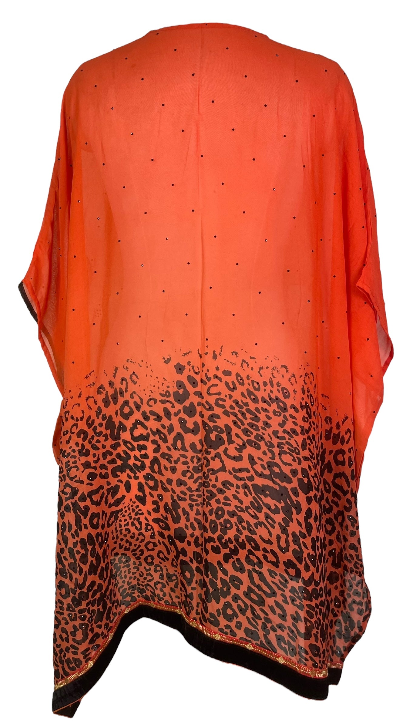 PREVIEW PRG8037 Sheer Avatar Pure Silk Short Kaftan Tunic with Slits by FEBRUARY2026 – Handmade ethical Short Kaftan from sariKNOTsari using upcycled silk. Designed in Canada for travel and slow fashion, loved from Toronto to LA to Sydney.