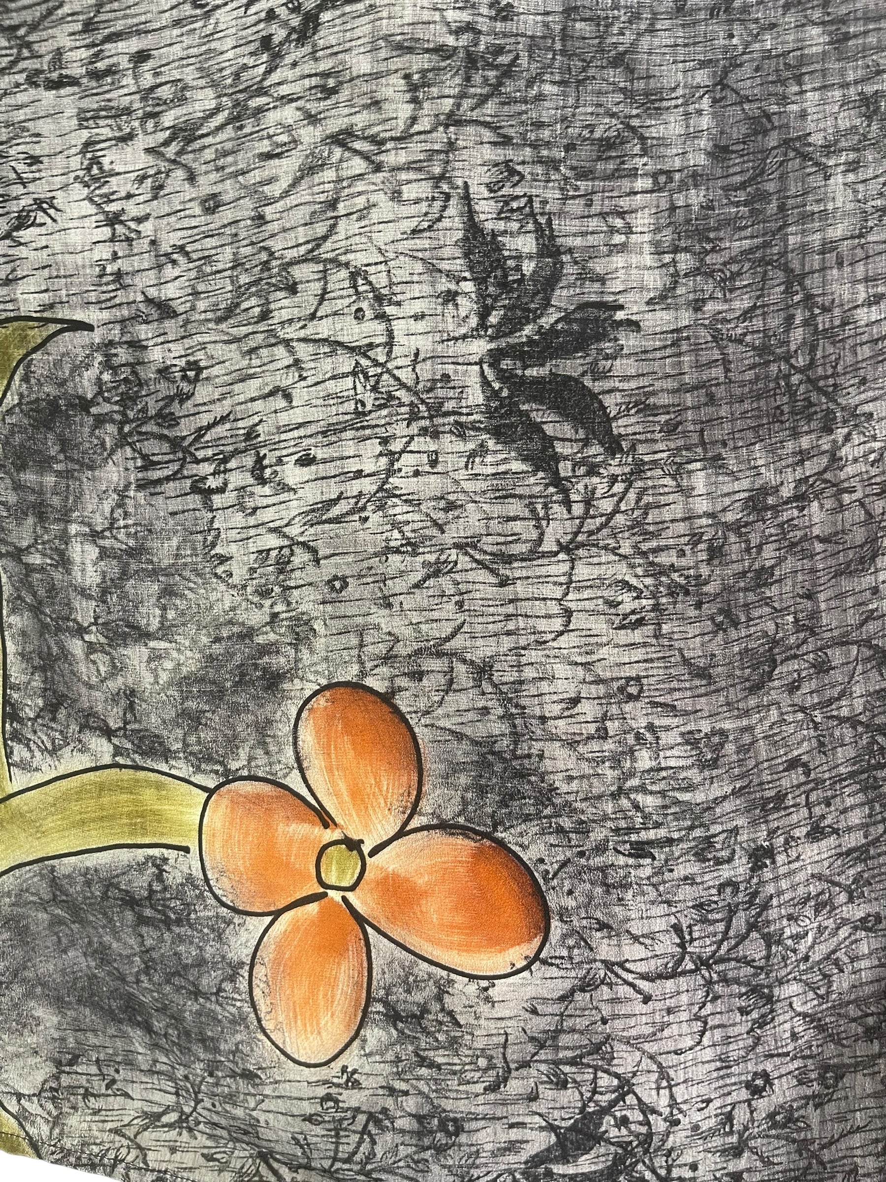 PRC8068 Avatar Pure Silk Side Slit Top