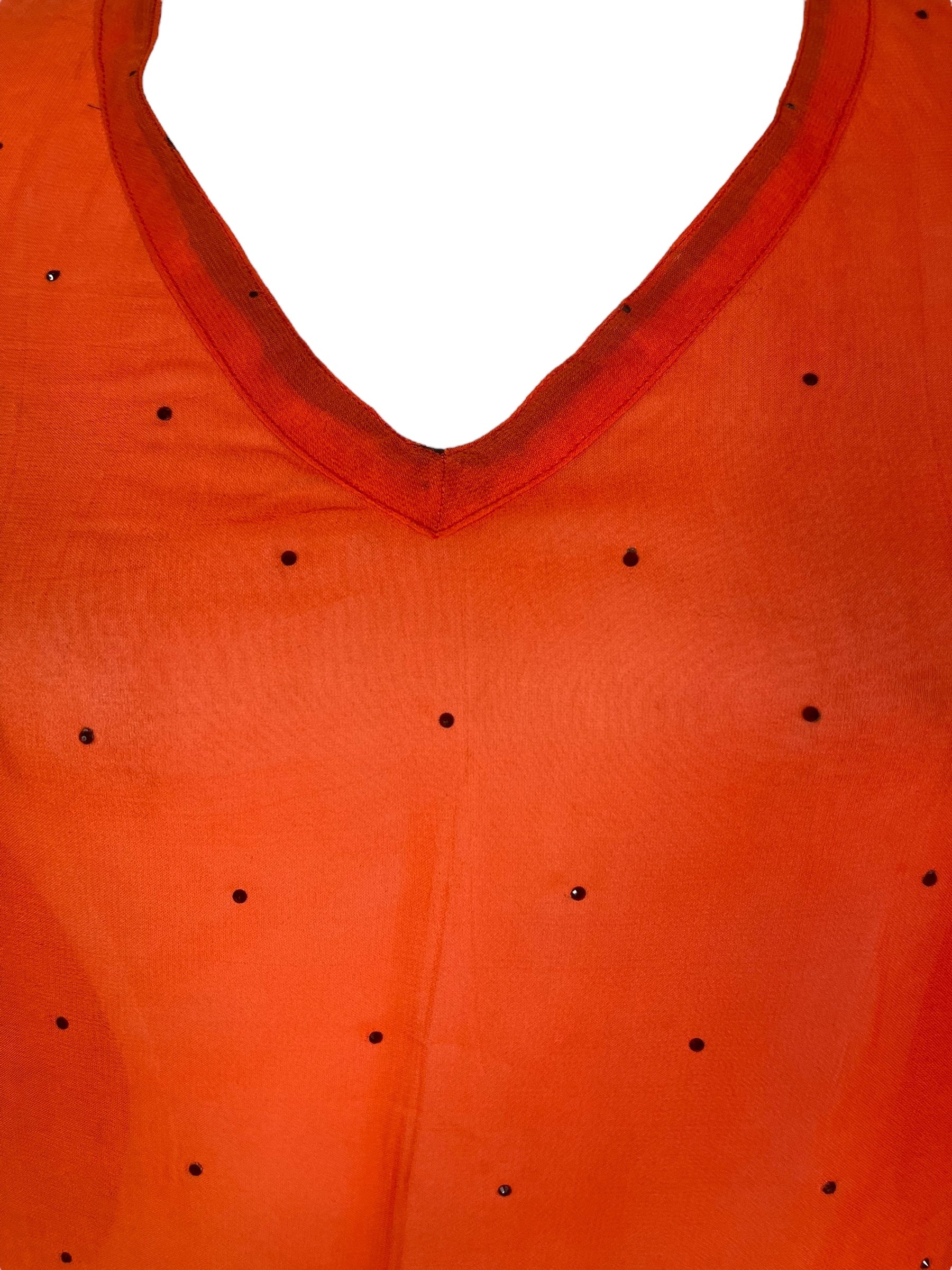 PREVIEW PRG8037 Sheer Avatar Pure Silk Short Kaftan Tunic with Slits by FEBRUARY2026 – Handmade ethical Short Kaftan from sariKNOTsari using upcycled silk. Designed in Canada for travel and slow fashion, loved from Toronto to LA to Sydney.