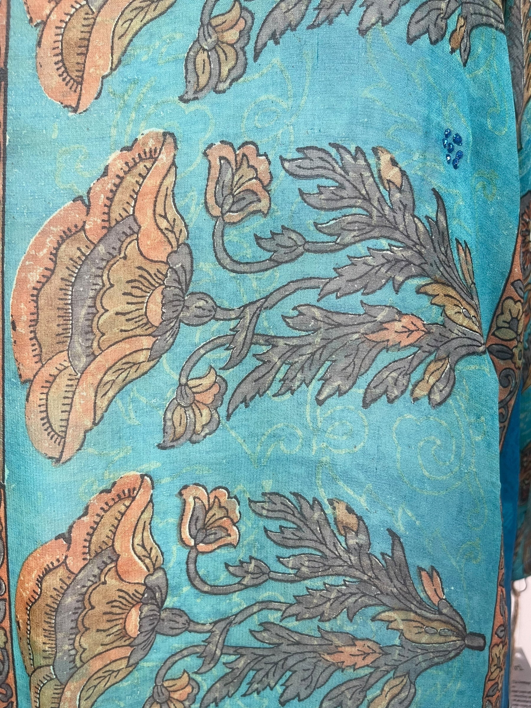 PRG7791 Sheer Avatar Pure Silk Self Pocket Tunic Dress