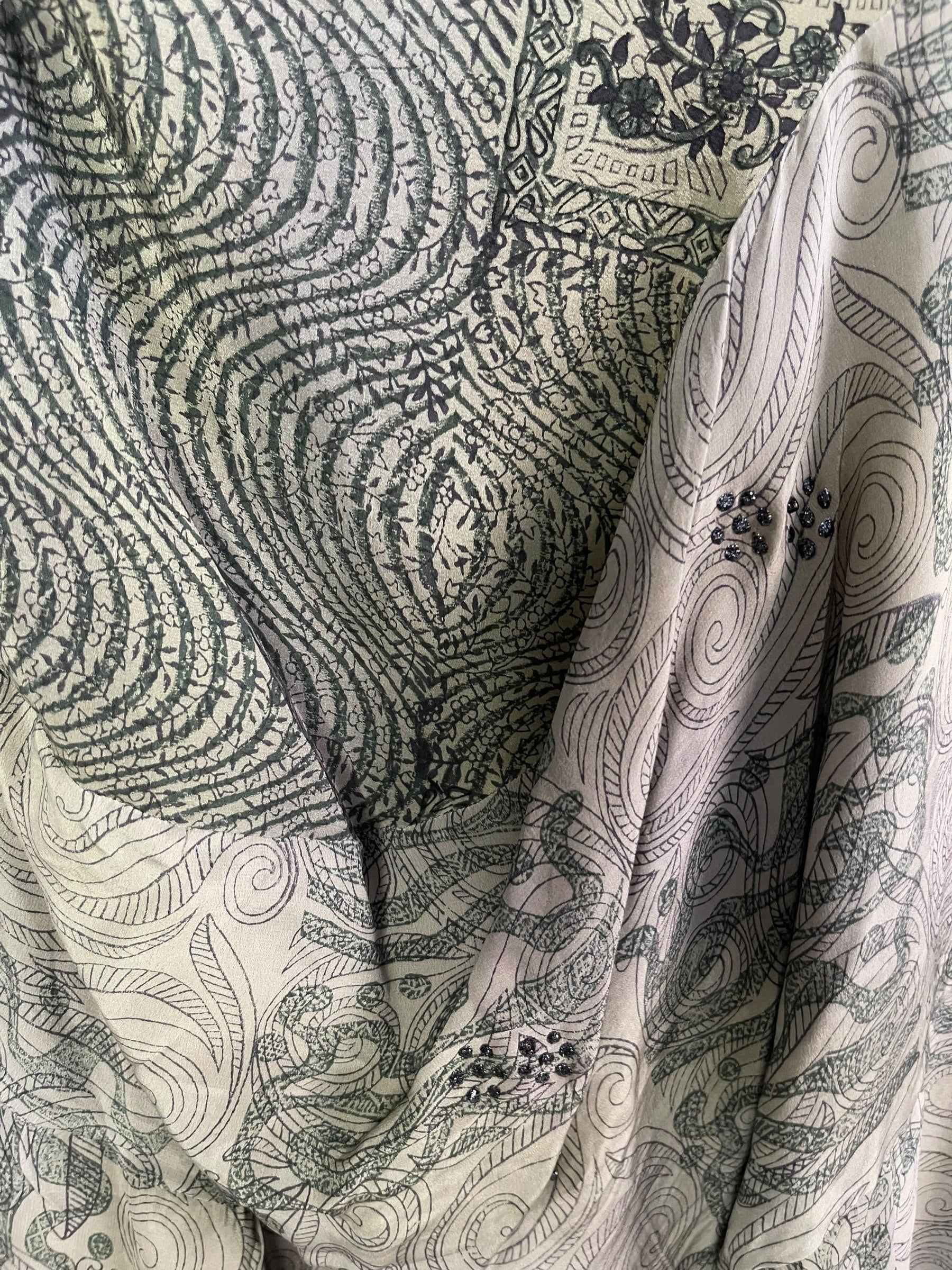 PRC7165 Avatar Pure Silk Sculptural Long Tunic Dress