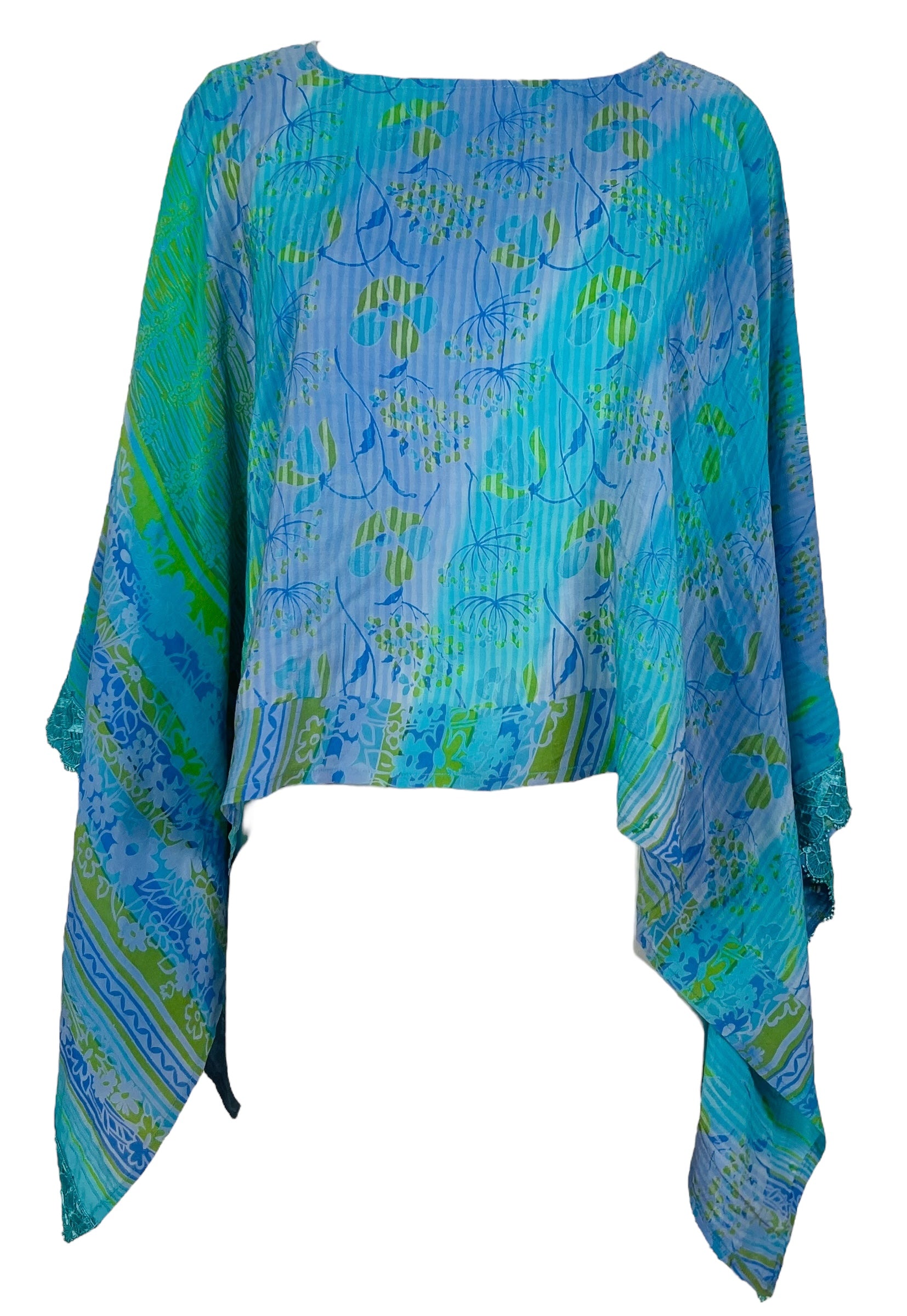PRC7519 Avatar Pure Silk Capelet Poncho