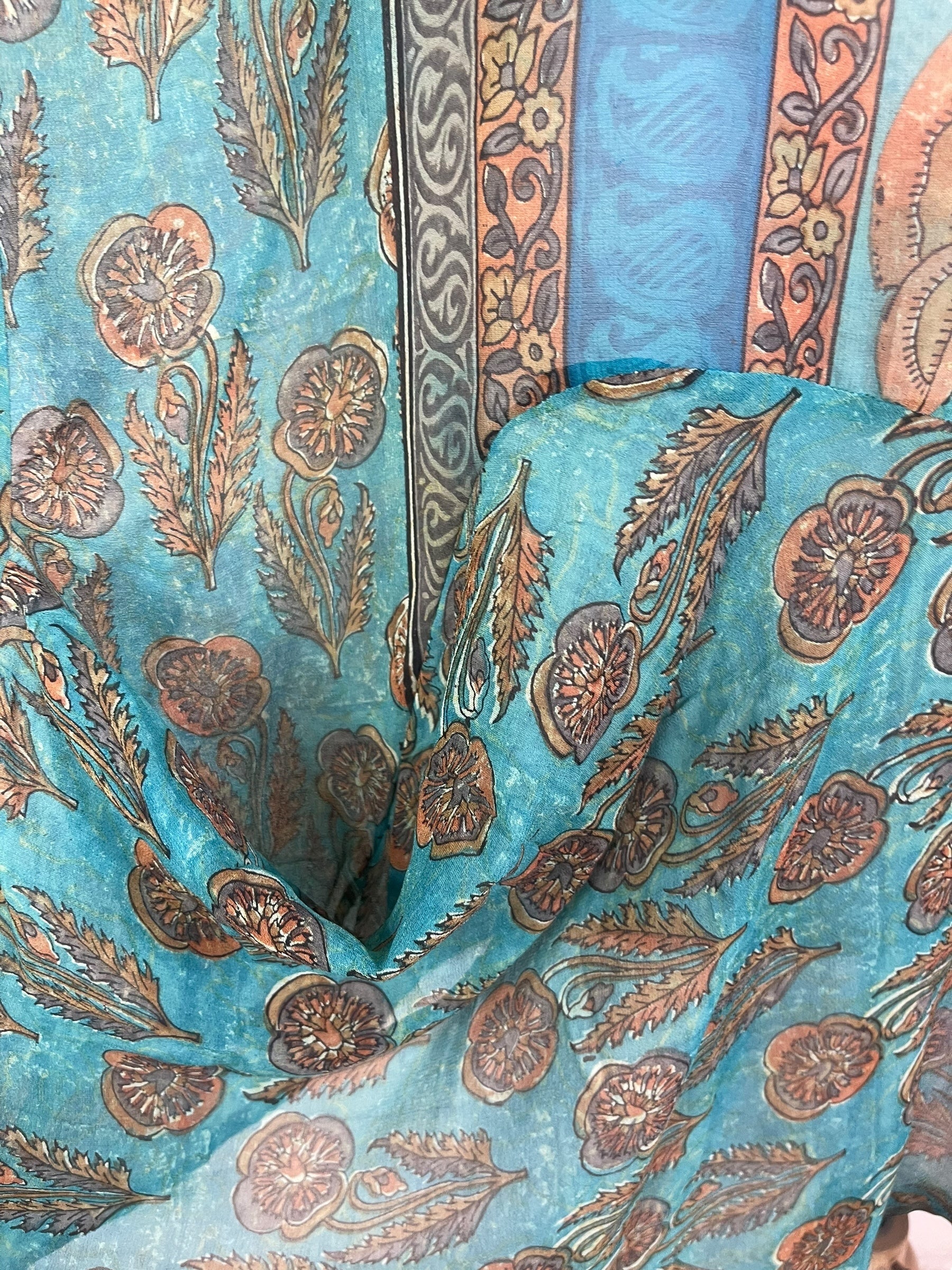 PRG7791 Sheer Avatar Pure Silk Self Pocket Tunic Dress