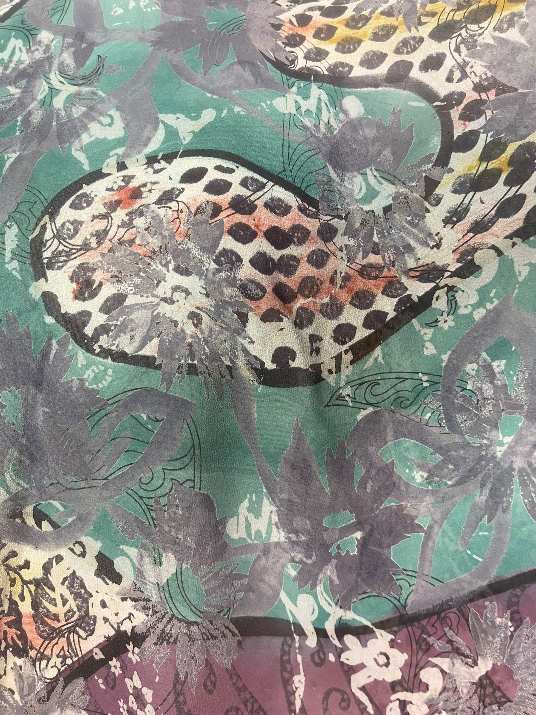 PRG8521 Sheer Wabi Sabi Pure Silk Kimono-Sleeved Top