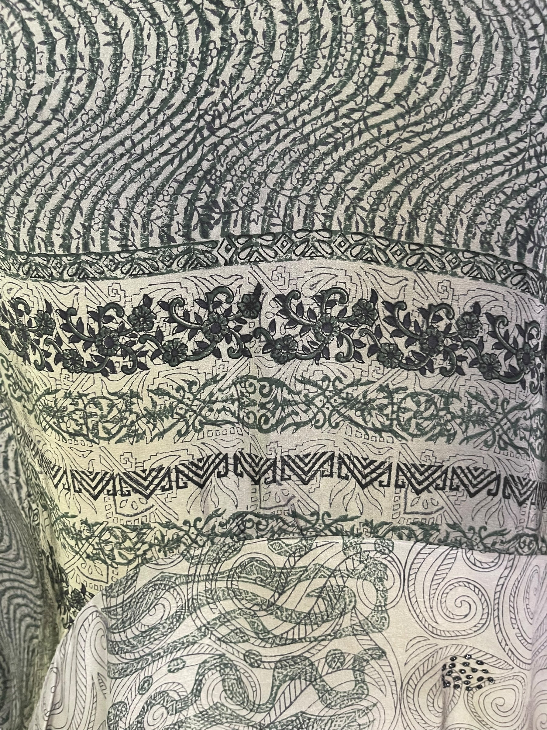 PRC7165 Avatar Pure Silk Sculptural Long Tunic Dress