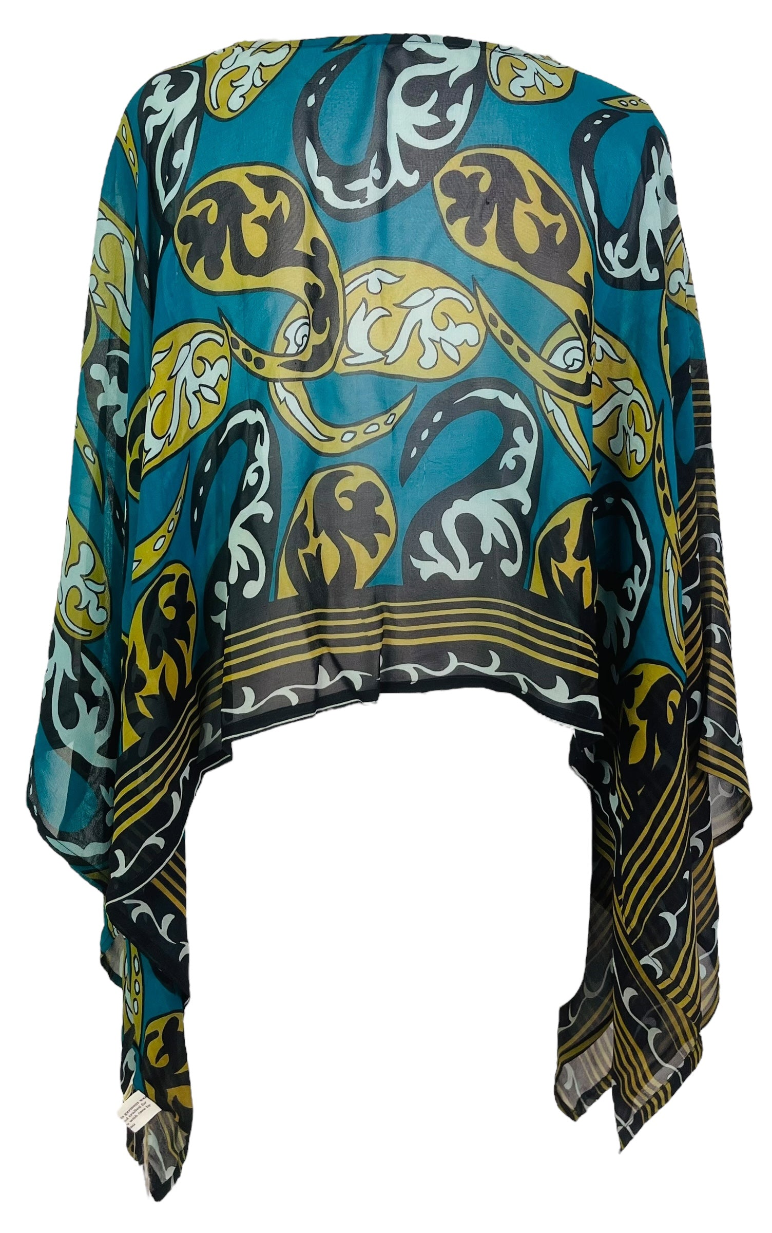 PRG7717 Sheer Avatar Pure Silk Capelet Poncho