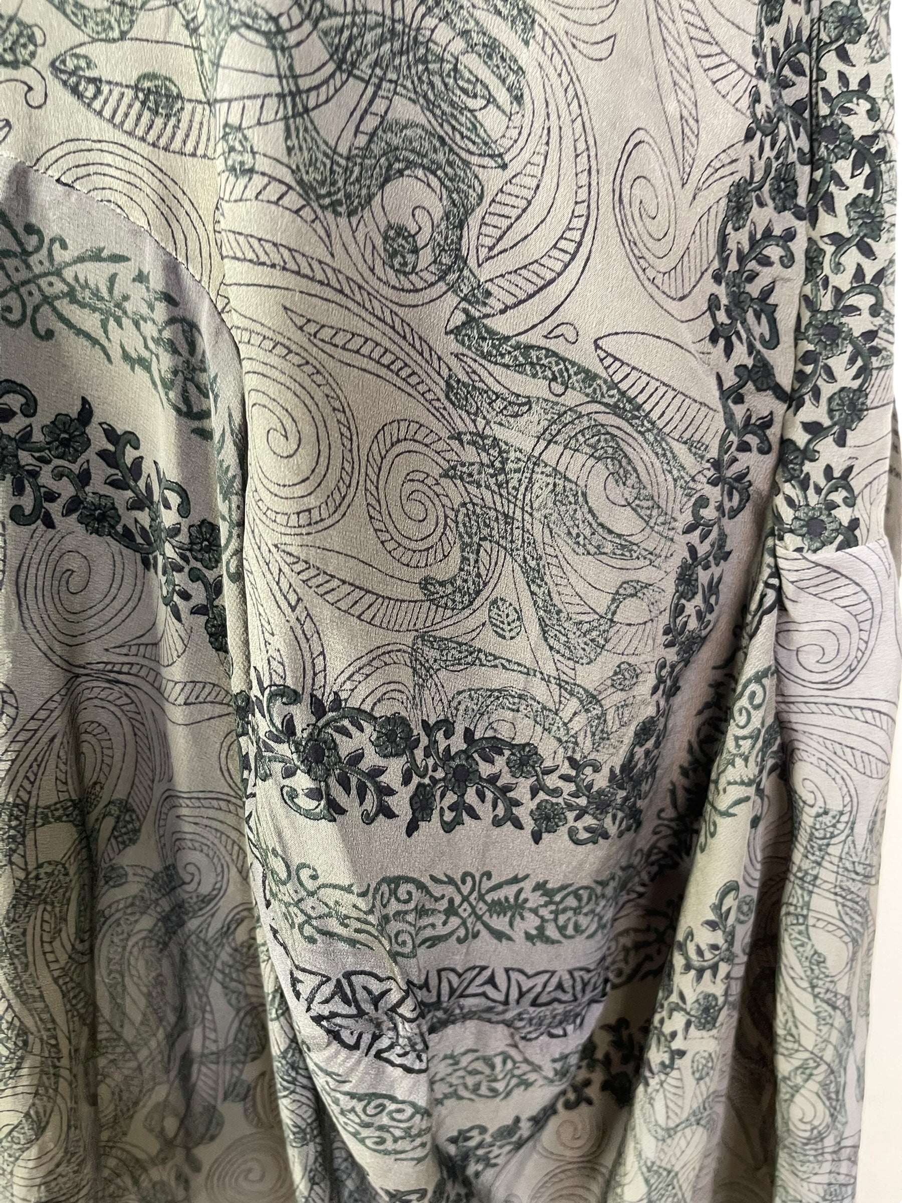 PRC7165 Avatar Pure Silk Sculptural Long Tunic Dress