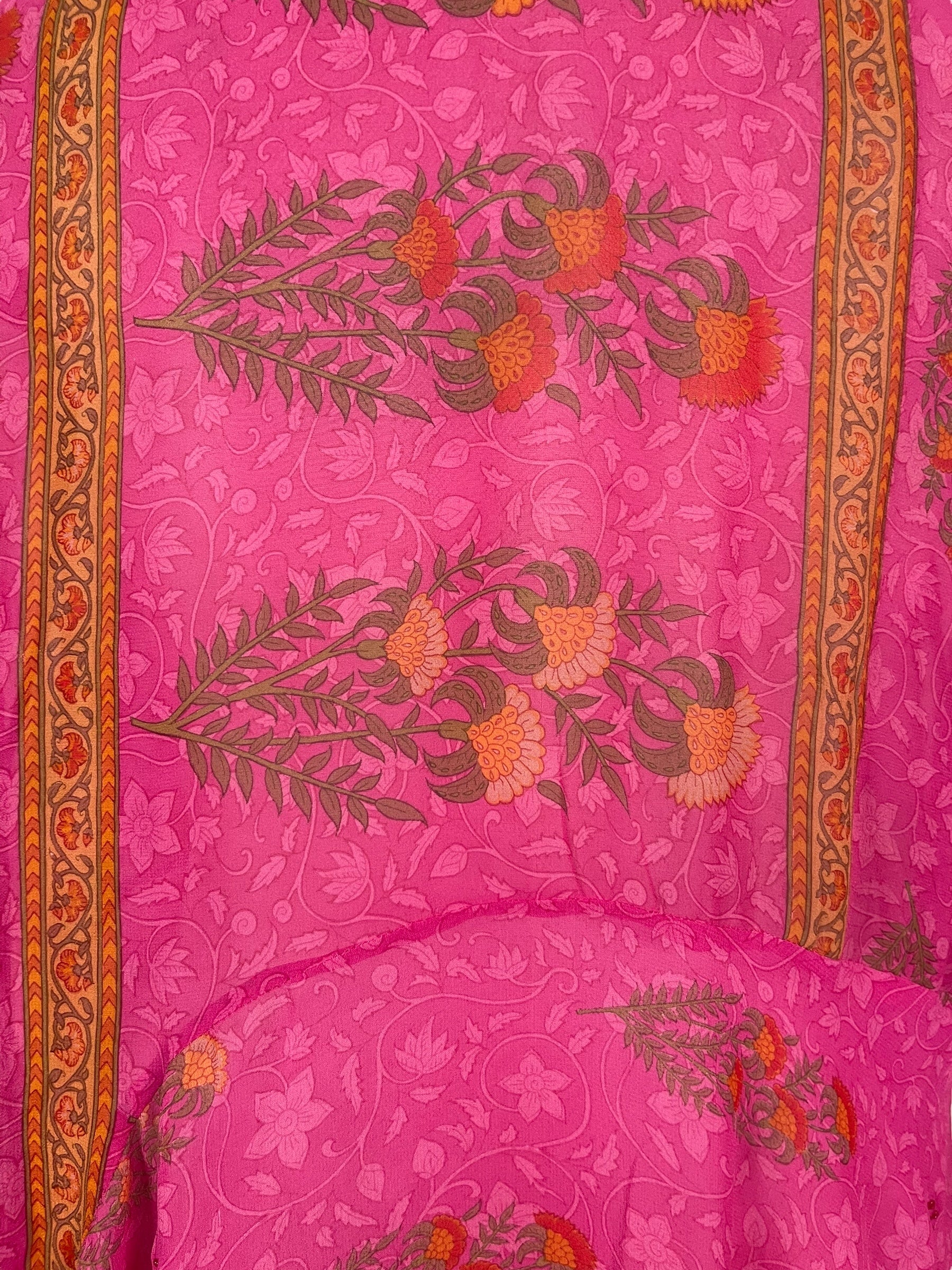 PRG7903 Sheer Avatar Pure Silk Sculptural Long Tunic Dress