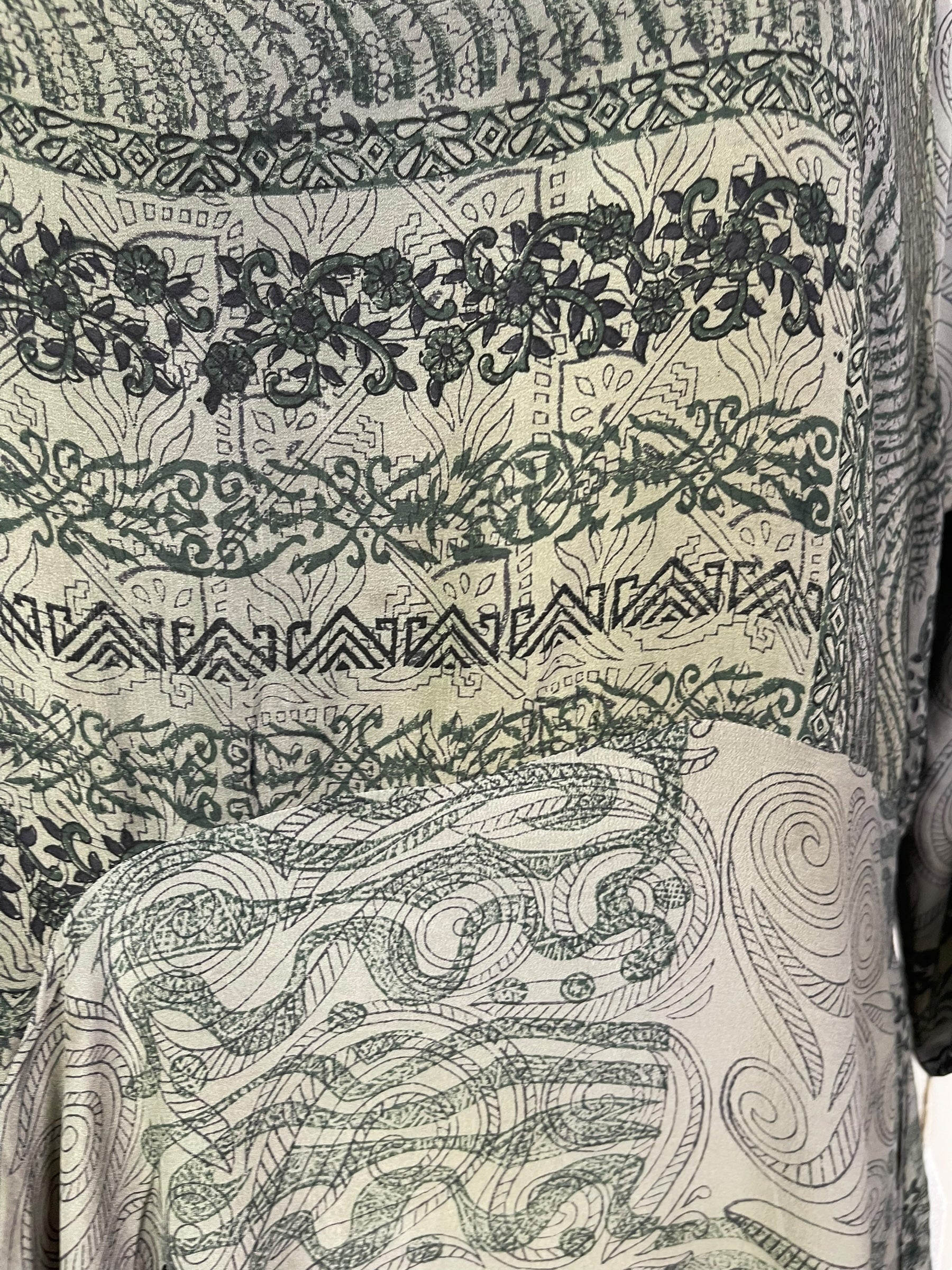 PRC7165 Avatar Pure Silk Sculptural Long Tunic Dress