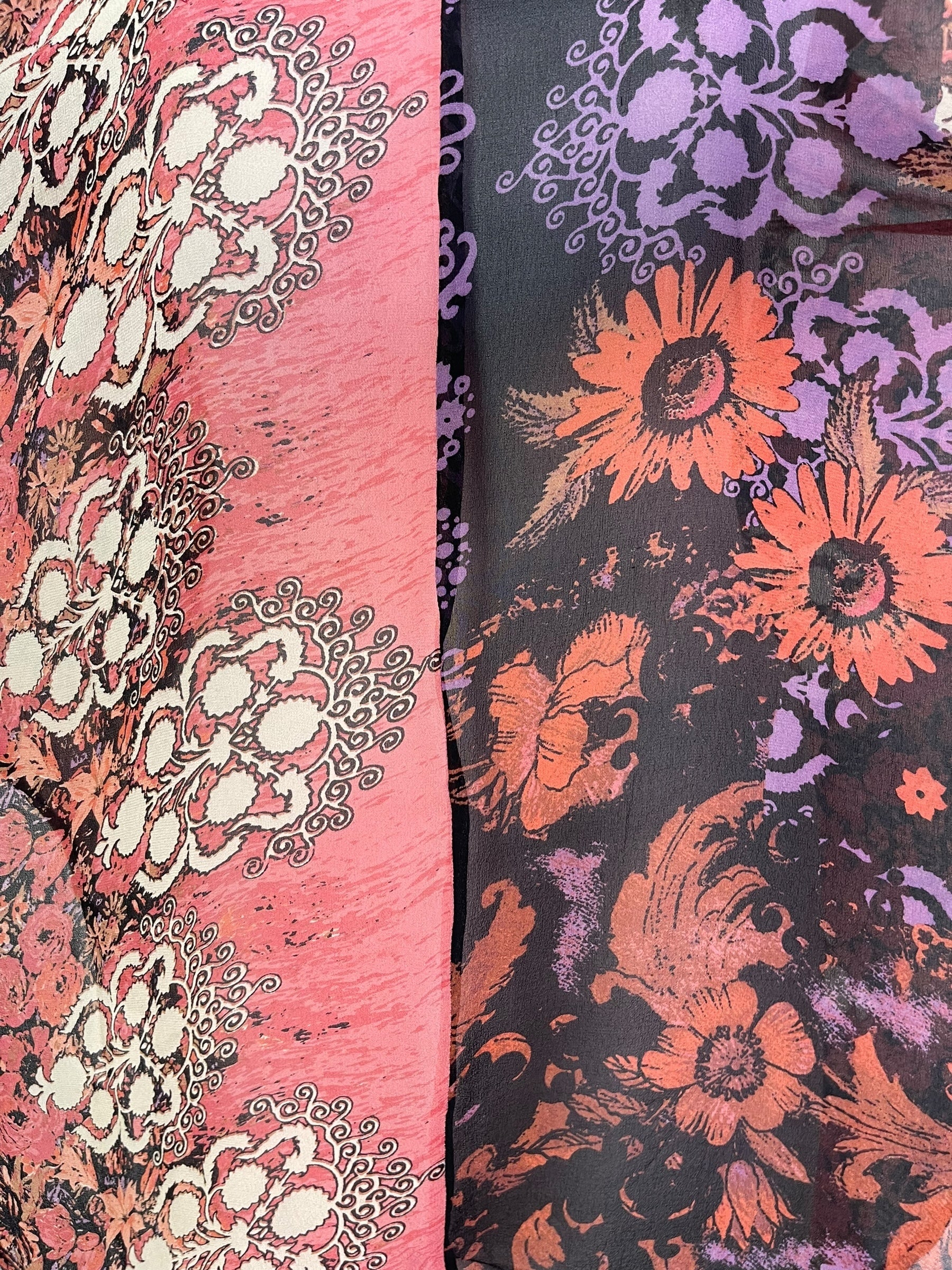 PRG7054 Sheer Avatar Pure Silk Waterfall Top