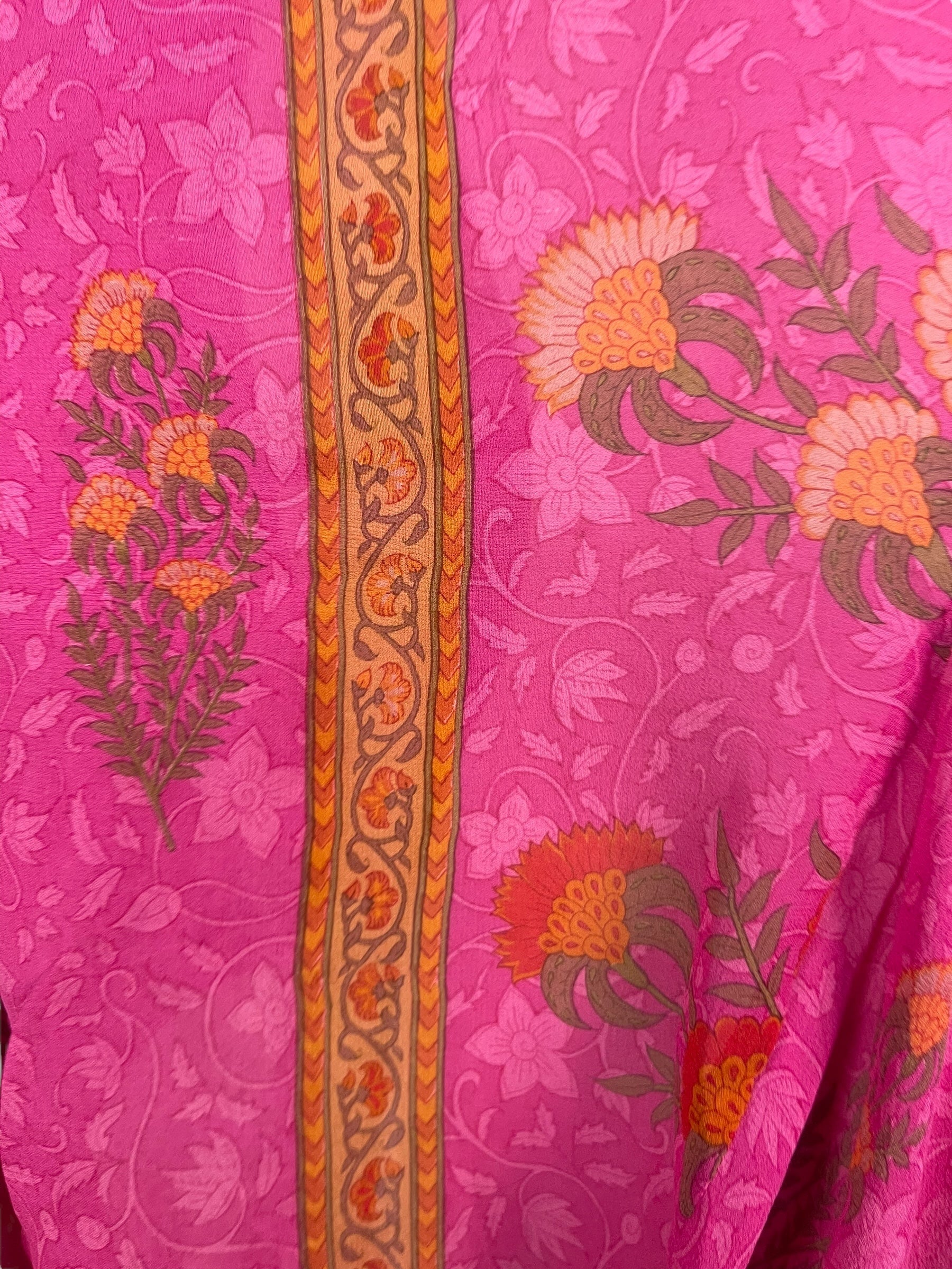 PRG7903 Sheer Avatar Pure Silk Sculptural Long Tunic Dress