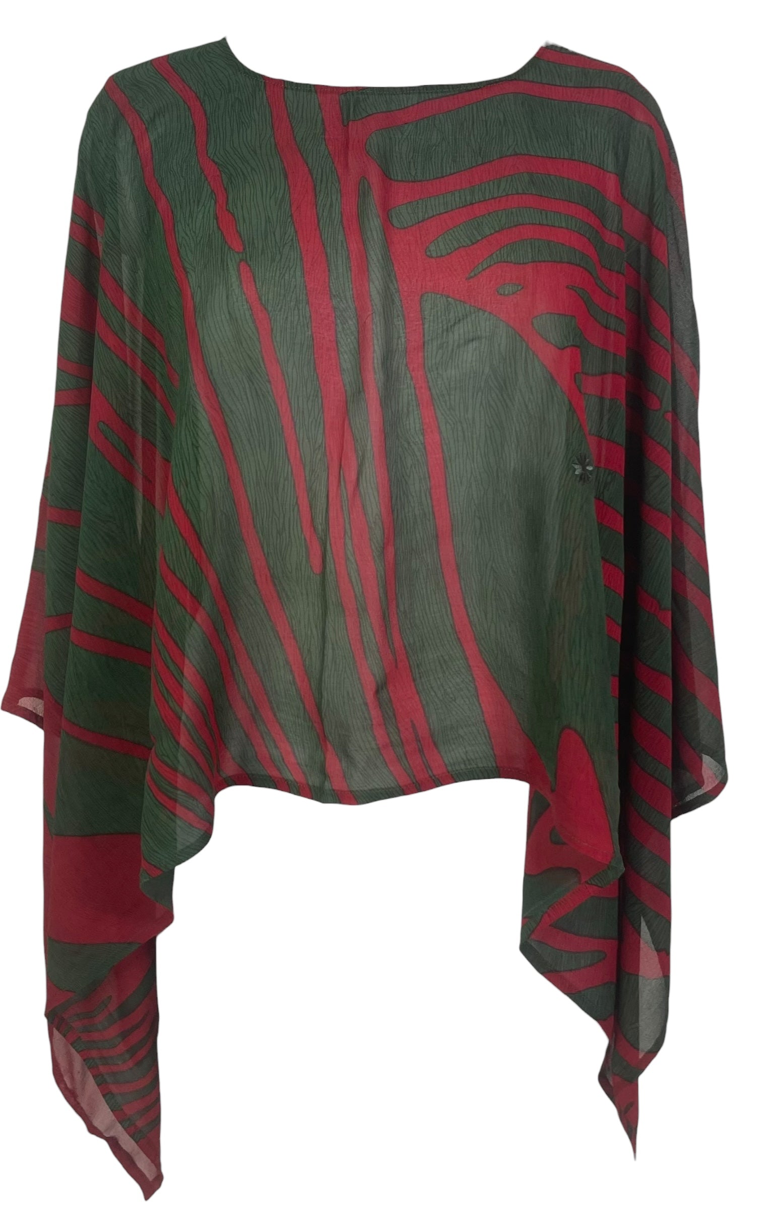 PREVIEW PRG8631B  Sheer Pure Silk Wabi Sabi Capelet Poncho