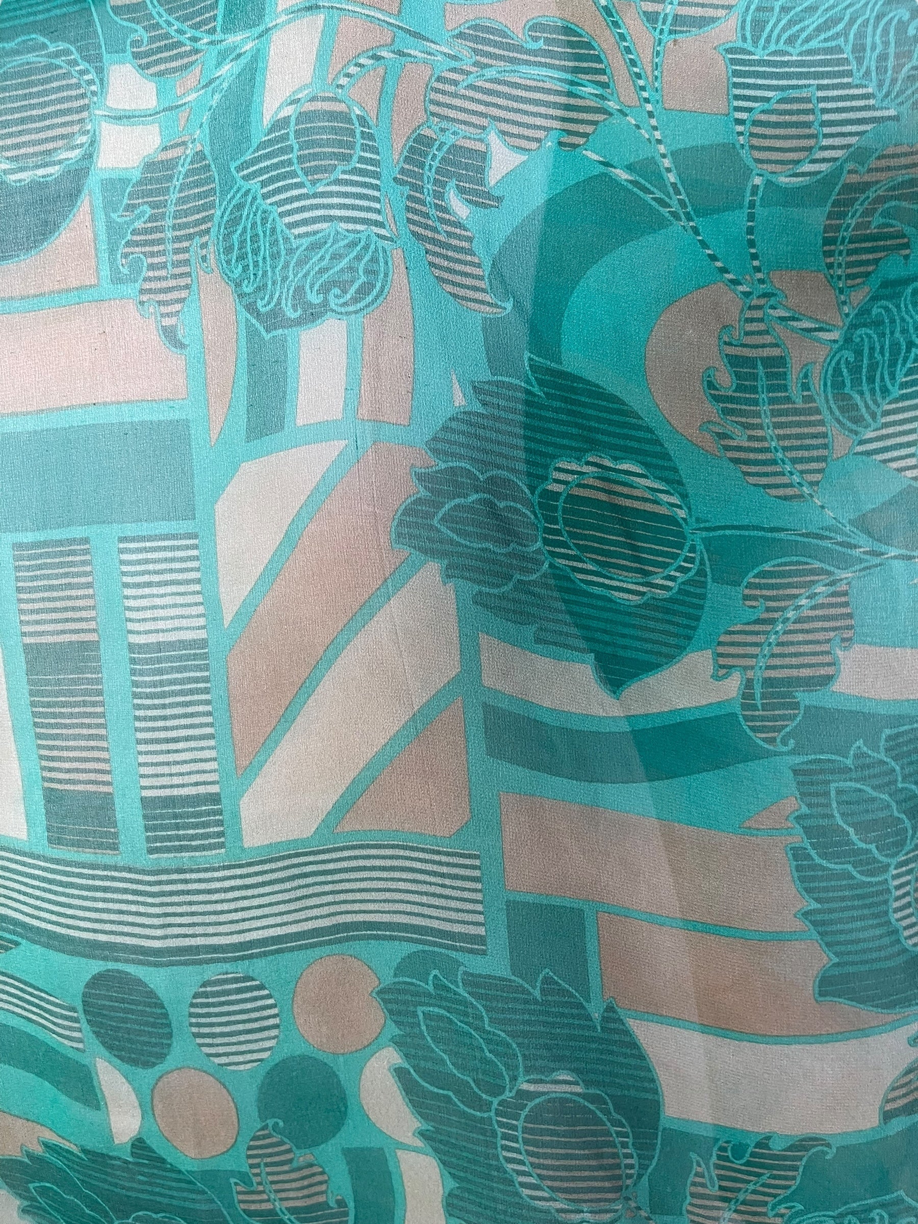 PRG8047 Sheer Avatar Pure Silk Long Tunic with Side Ties