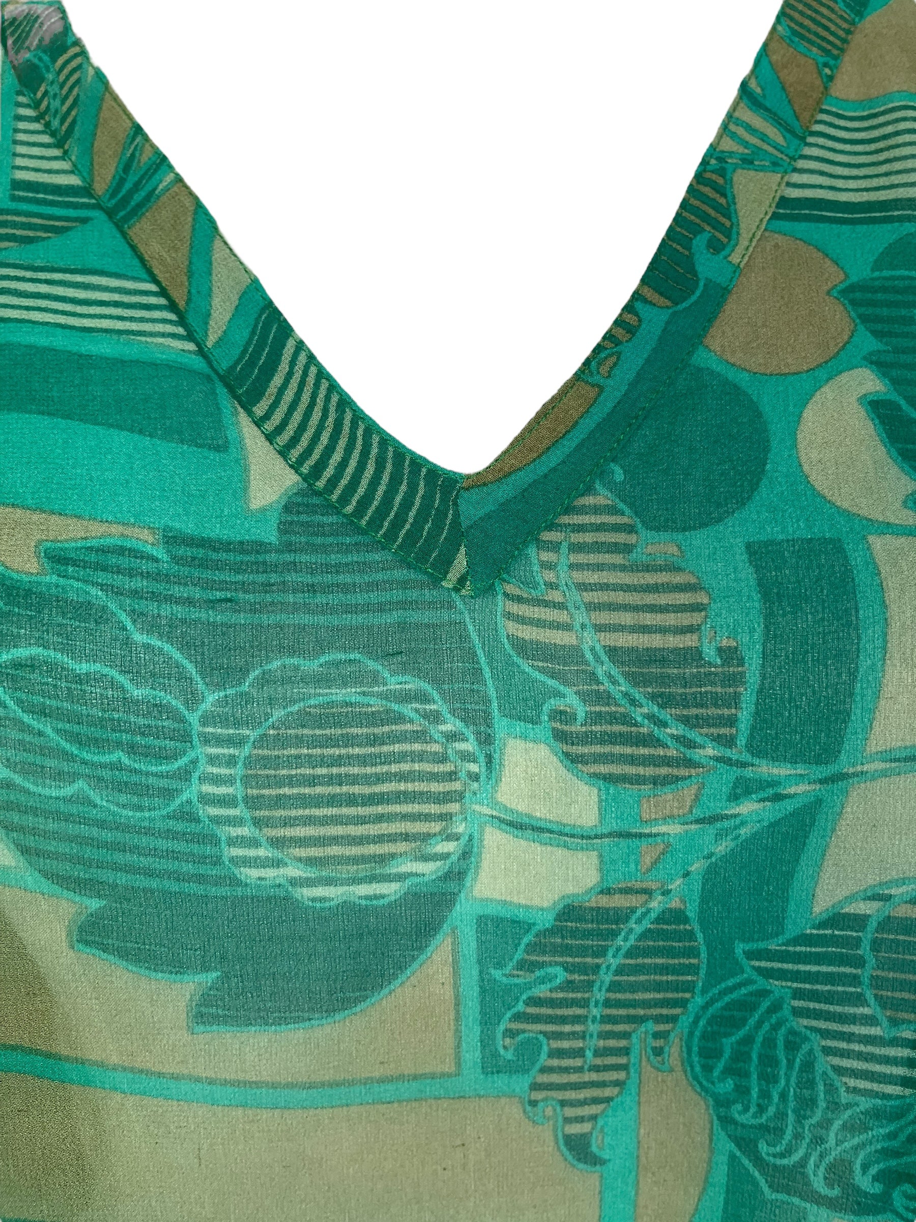 PRG8047 Sheer Avatar Pure Silk Long Tunic with Side Ties