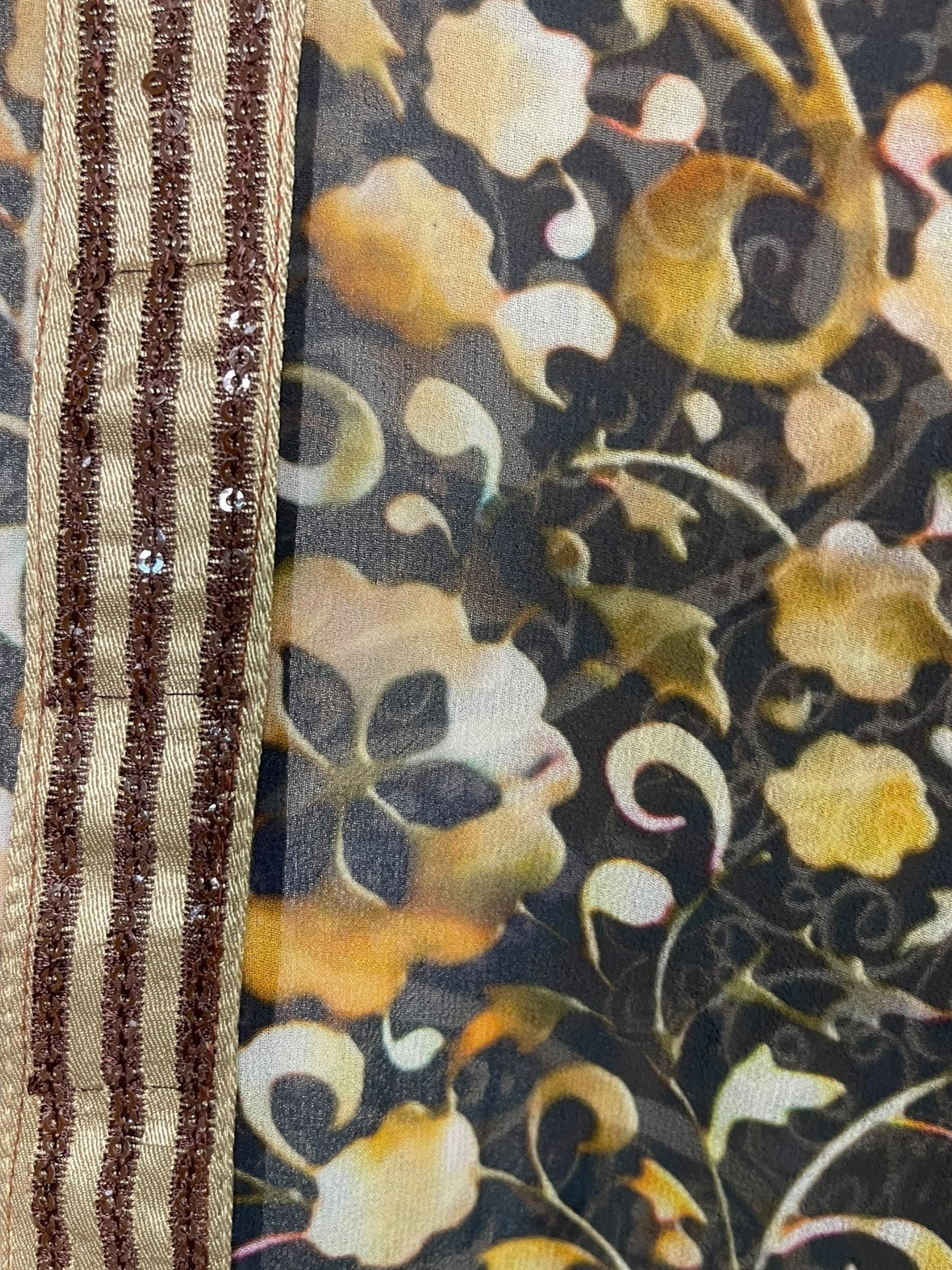 PRG8577 Sheer Avatar Pure Silk Midi Length Kaftan