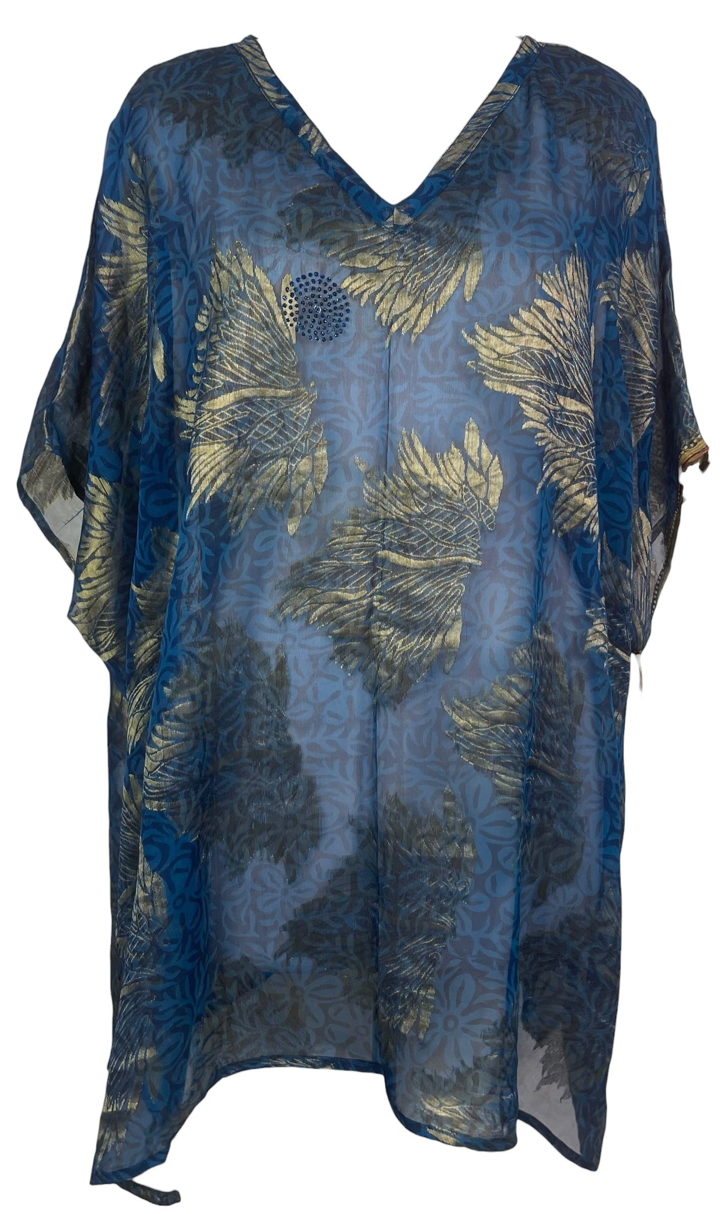 PREVIEW PRG8429 Sheer Avatar Pure Silk Short Kaftan Tunic with Slits