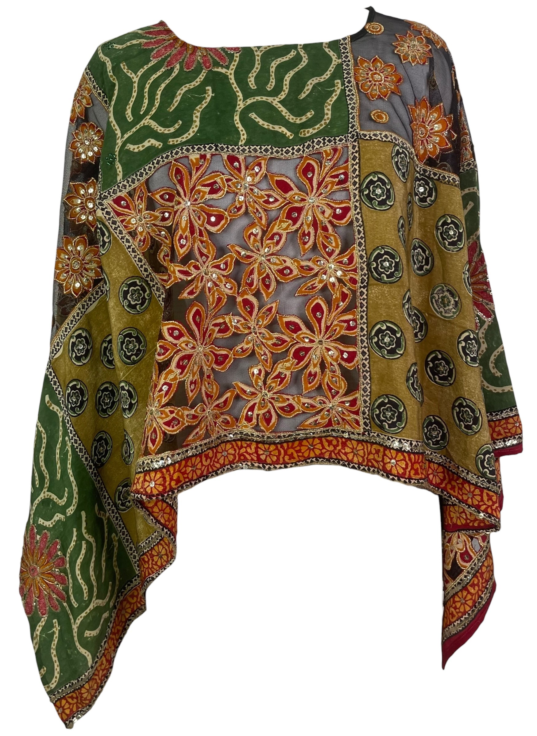 PRC7937 Avatar Pure Silk Capelet Poncho