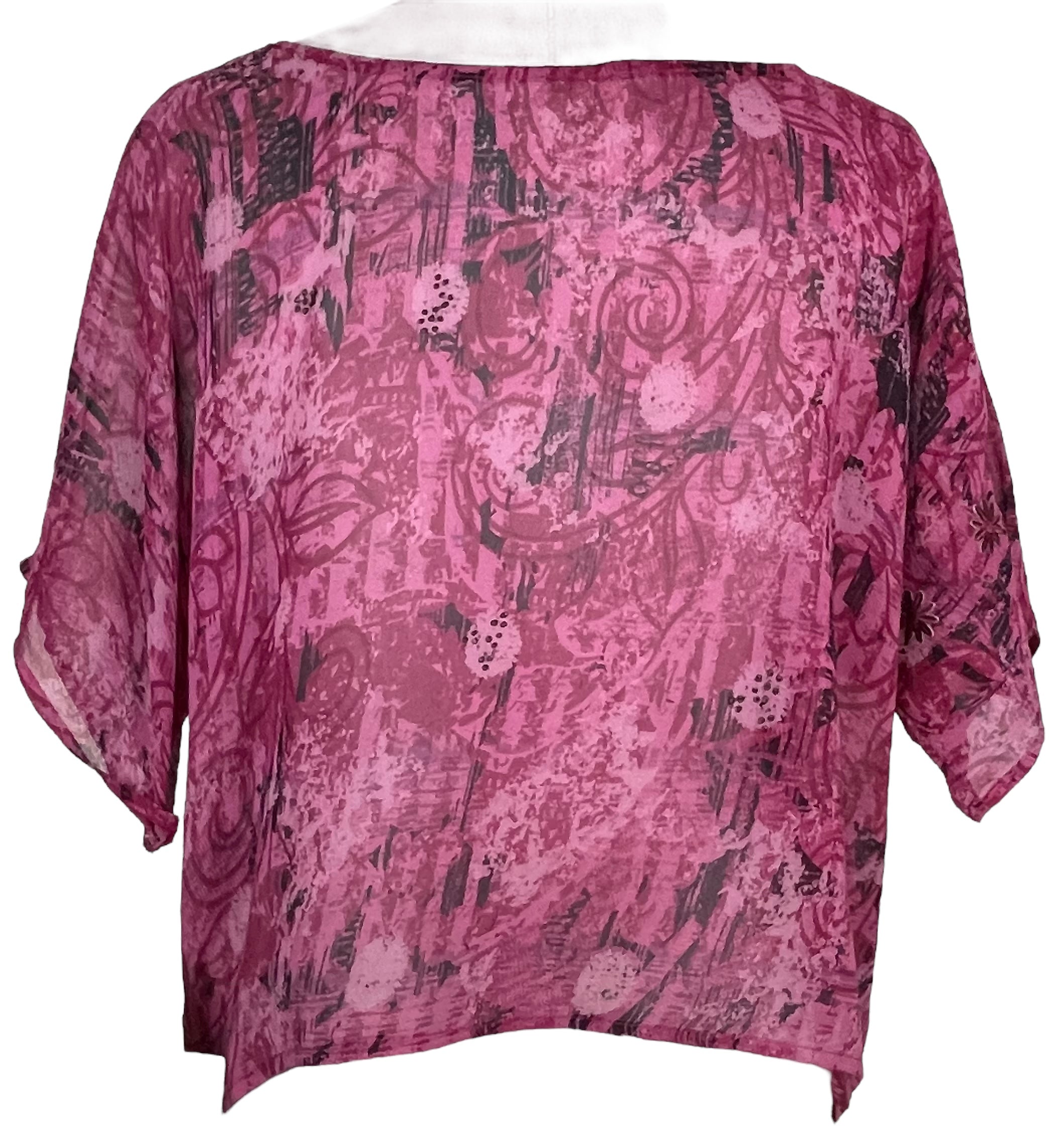 PRG5501 Sheer Avatar Pure Silk Boxy Top
