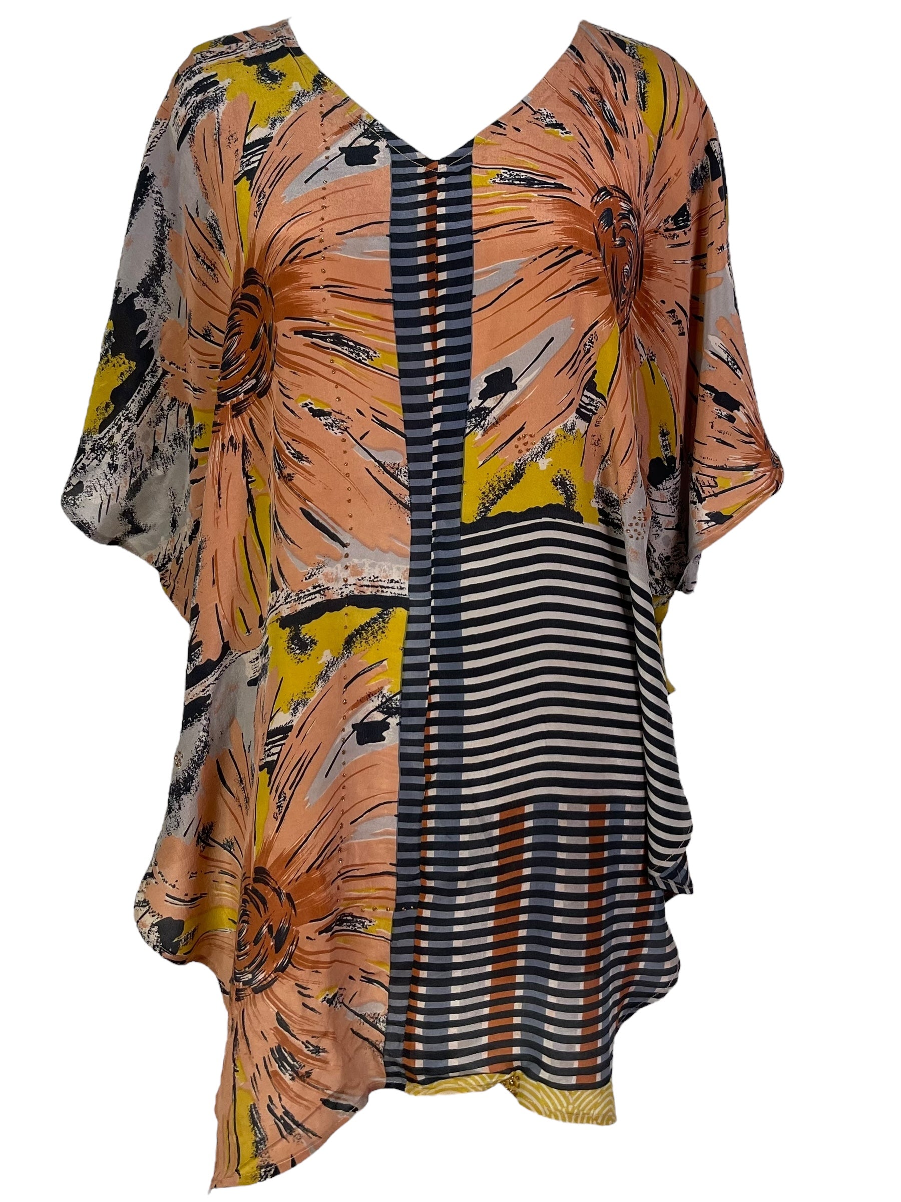 PRC6985 Wabi Sabi Pure Silk Waterfall Top