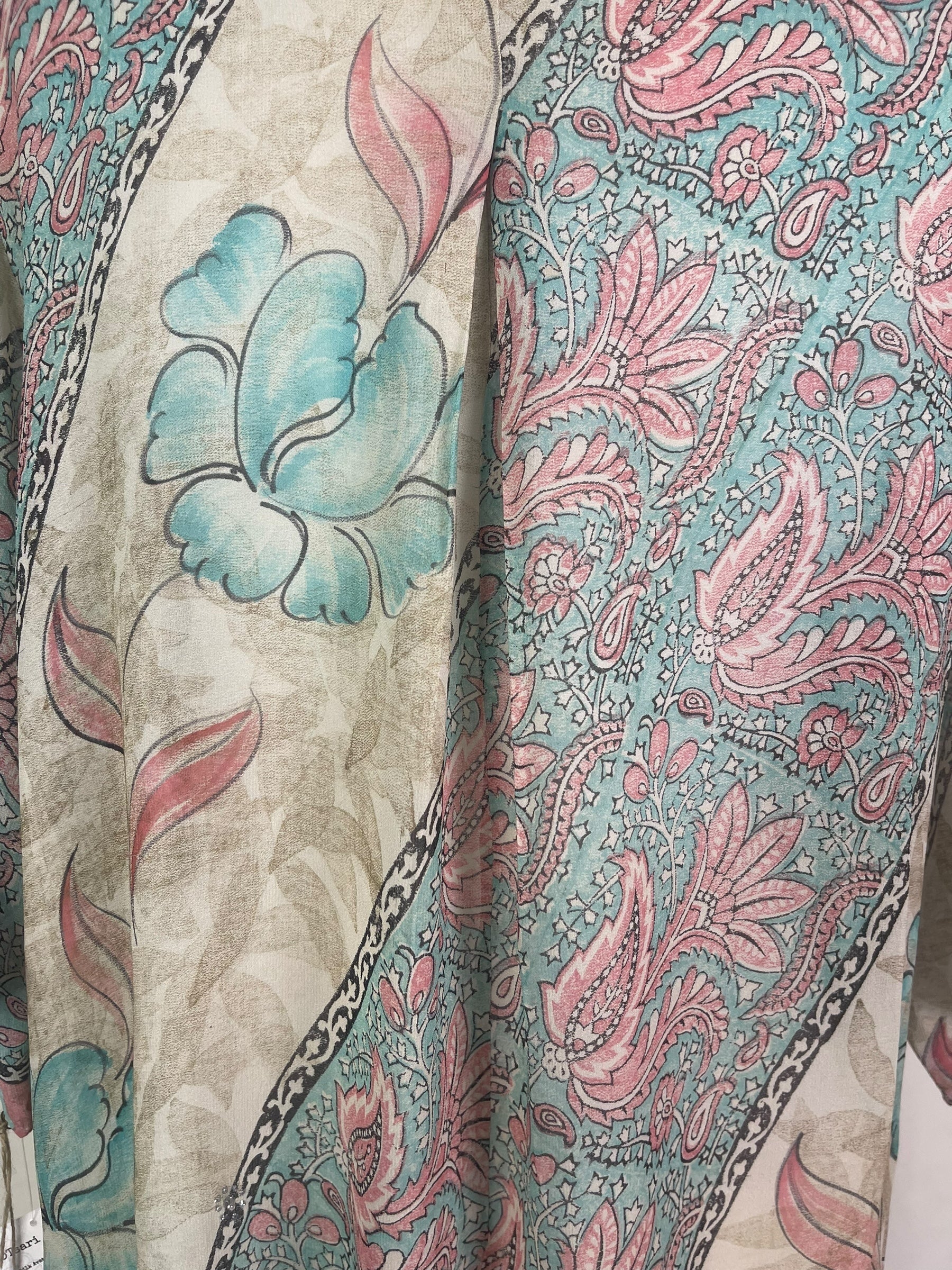PRG7953 Sheer Avatar Pure Silk Self Pocket Tunic Dress