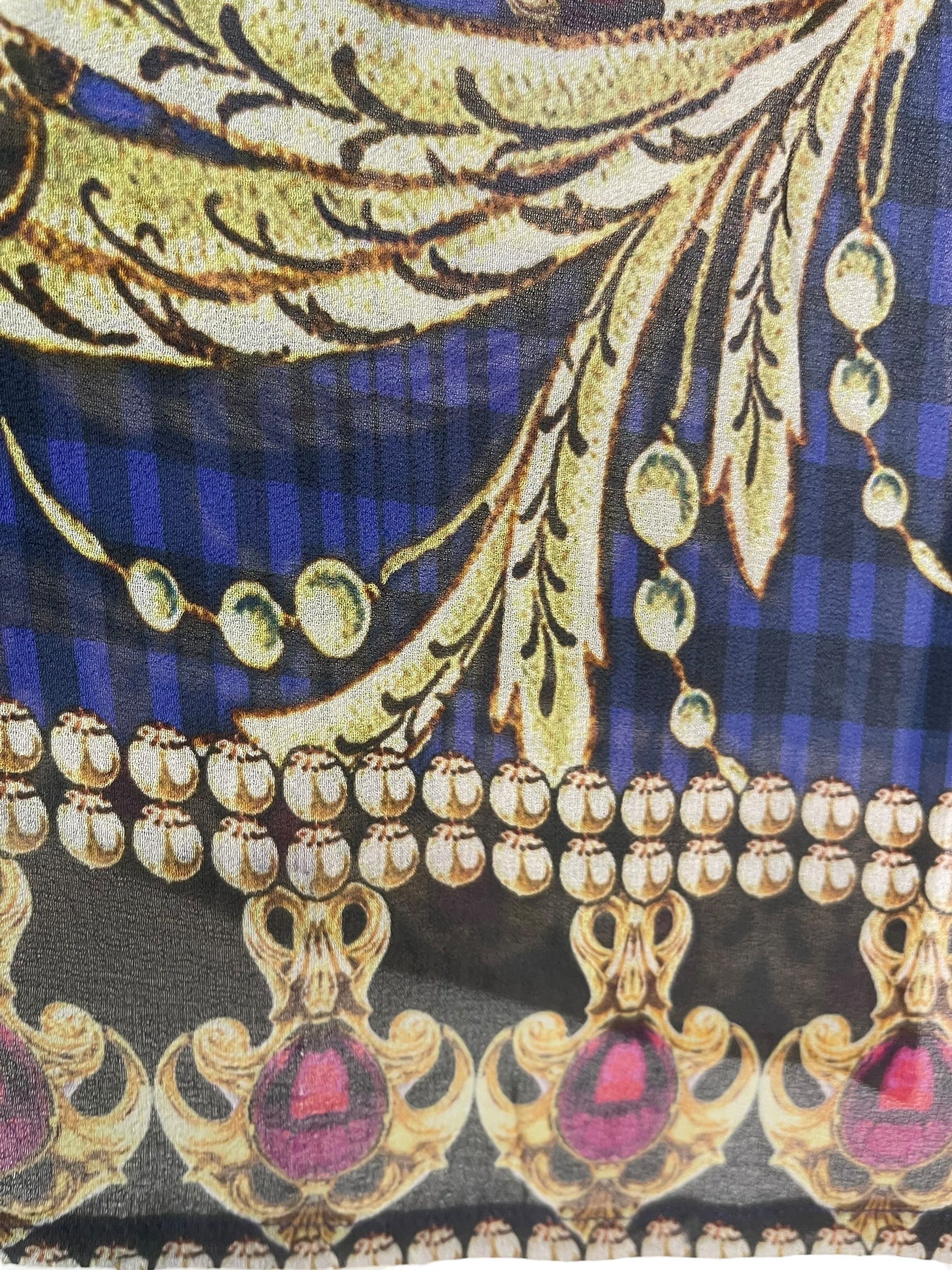 PRG8041 Sheer Wabi Sabi Pure Silk Short Kaftan Tunic with Slits