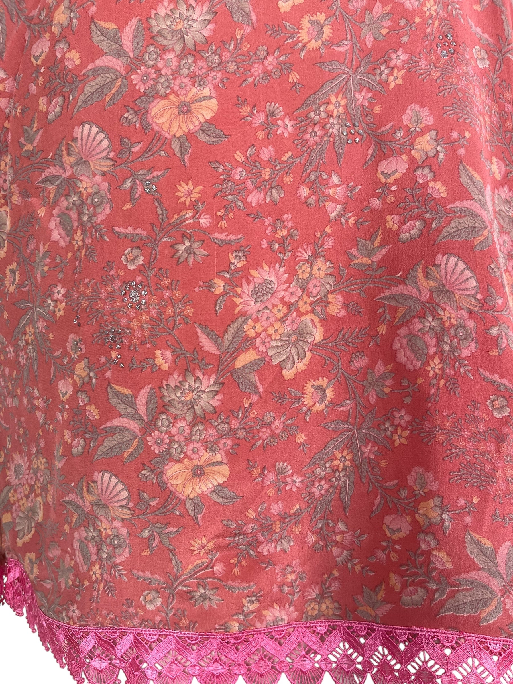 PRC7544 Avatar Pure Silk Side Slit Top