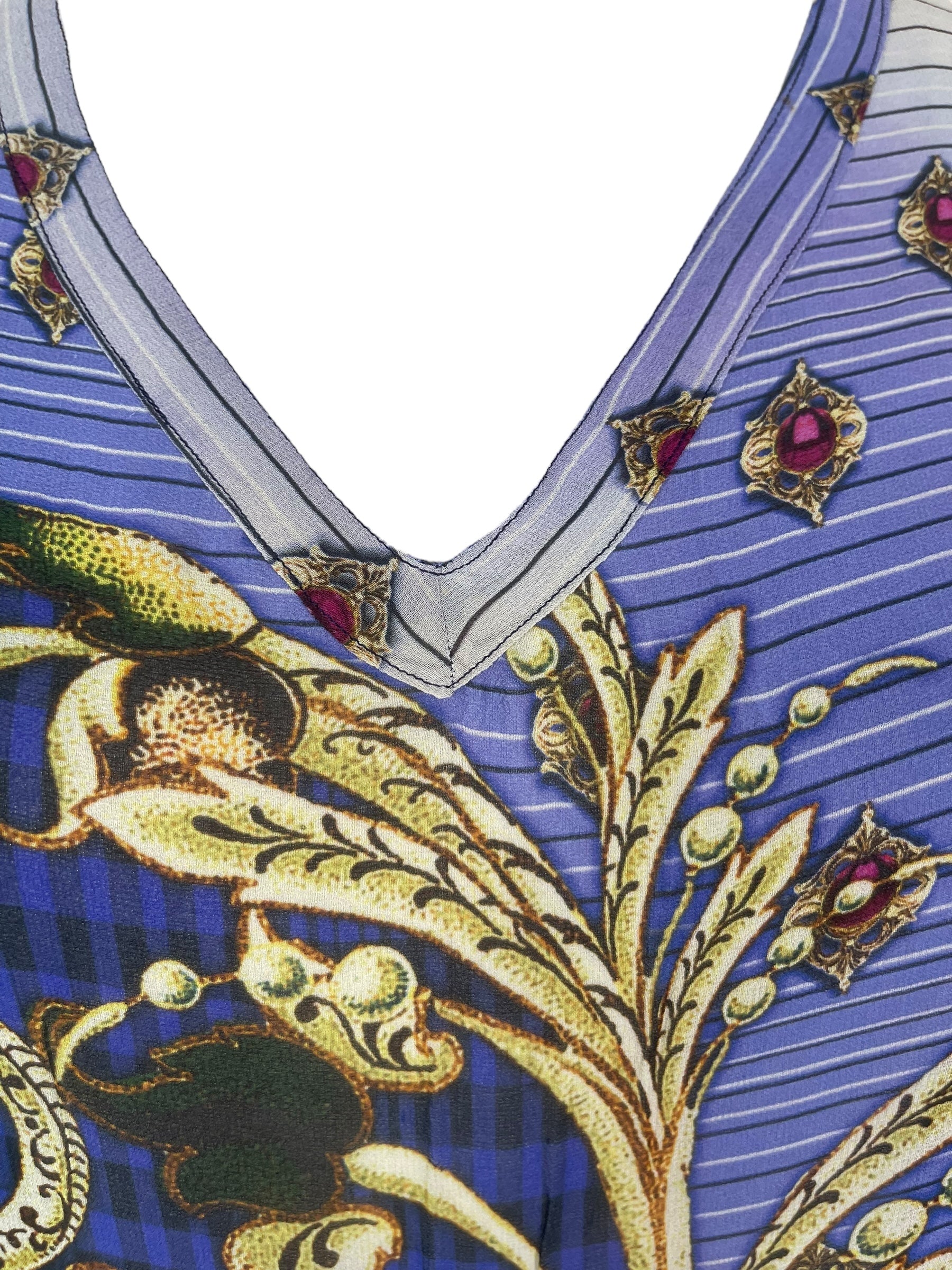 PRG8041 Sheer Wabi Sabi Pure Silk Short Kaftan Tunic with Slits