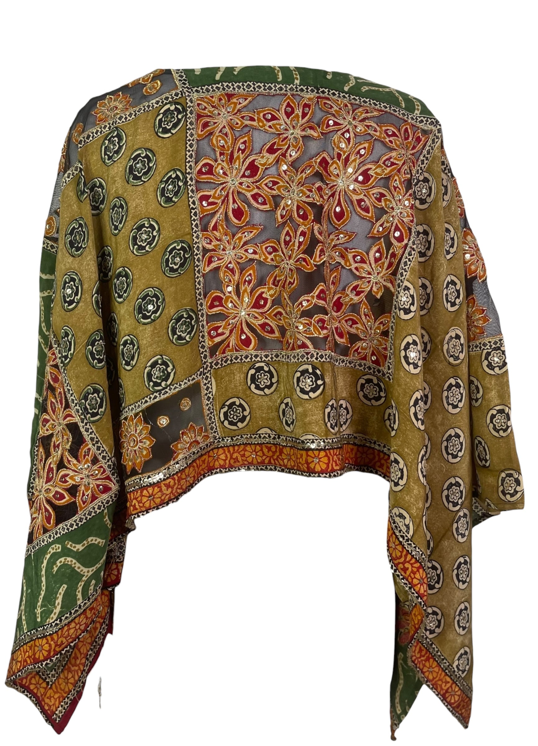 PRC7937 Avatar Pure Silk Capelet Poncho