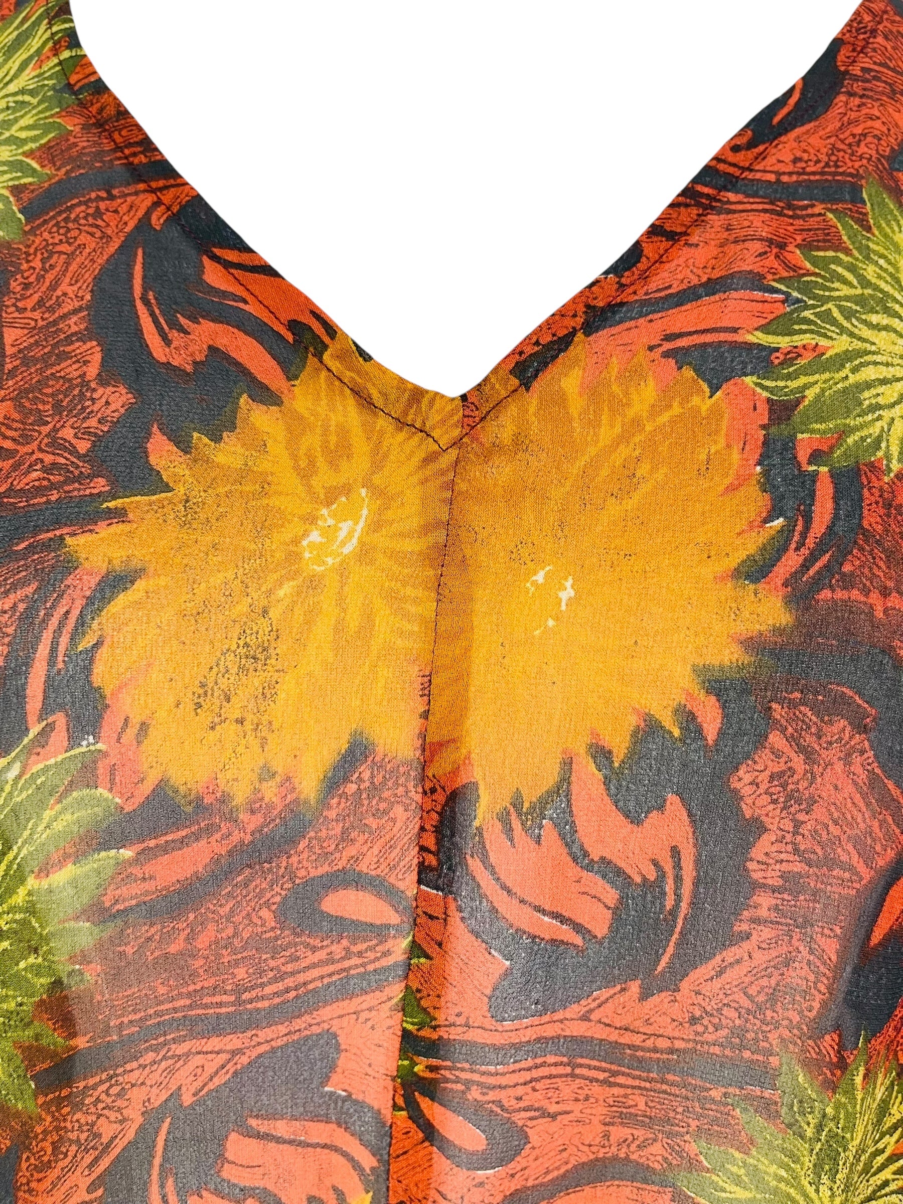 PRG7571 Sheer Avatar Pure Silk Waterfall Top