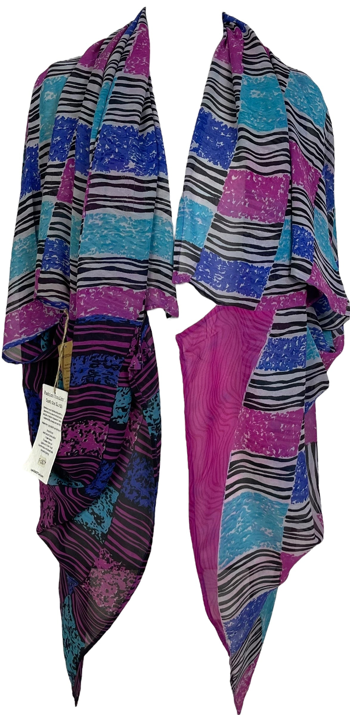 PRG6857 Sheer Wabi Sabi Pure Silk Cardigan