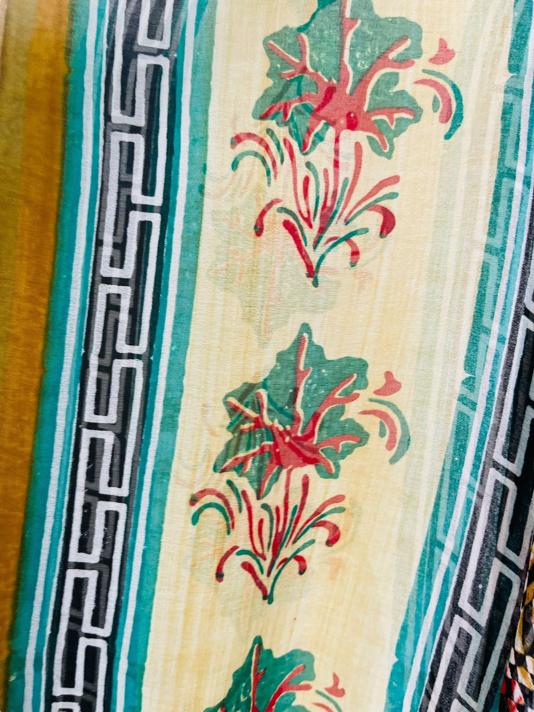 PRG7337 Sheer Avatar Pure Silk Kimono-Sleeved Top