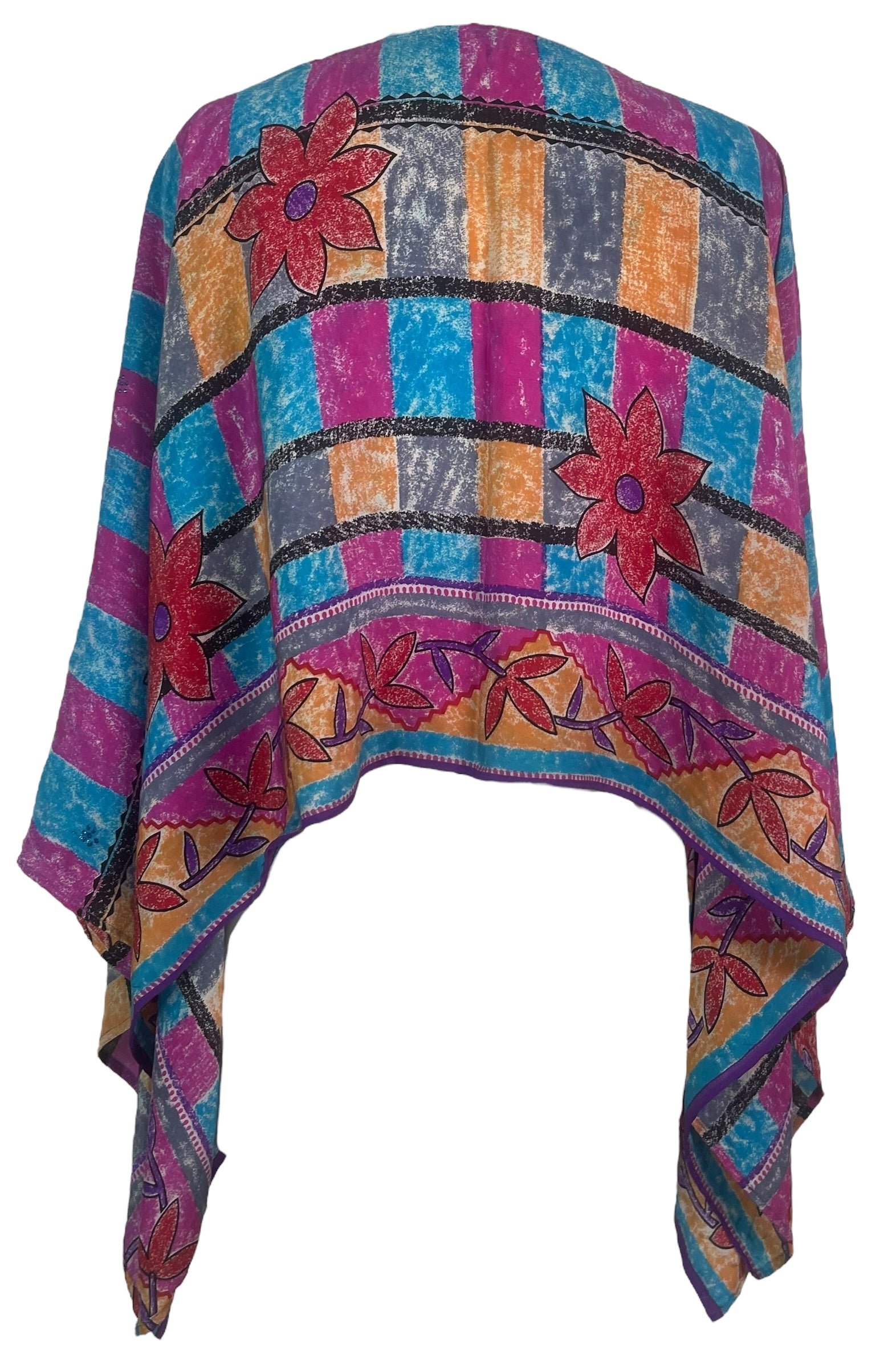 PRC7521 Avatar Pure Silk Capelet Poncho