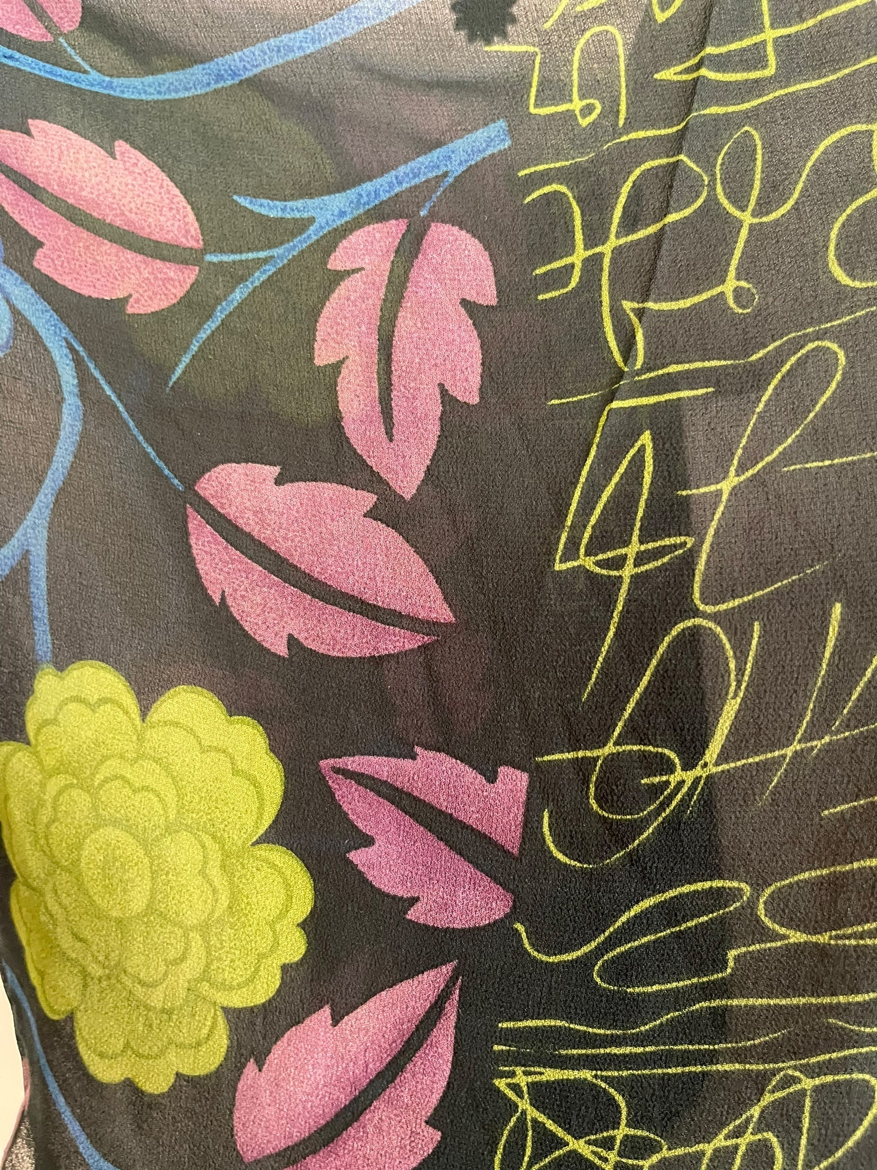 PRG7098 Sheer Sheer Avatar Pure Silk Waterfall Top