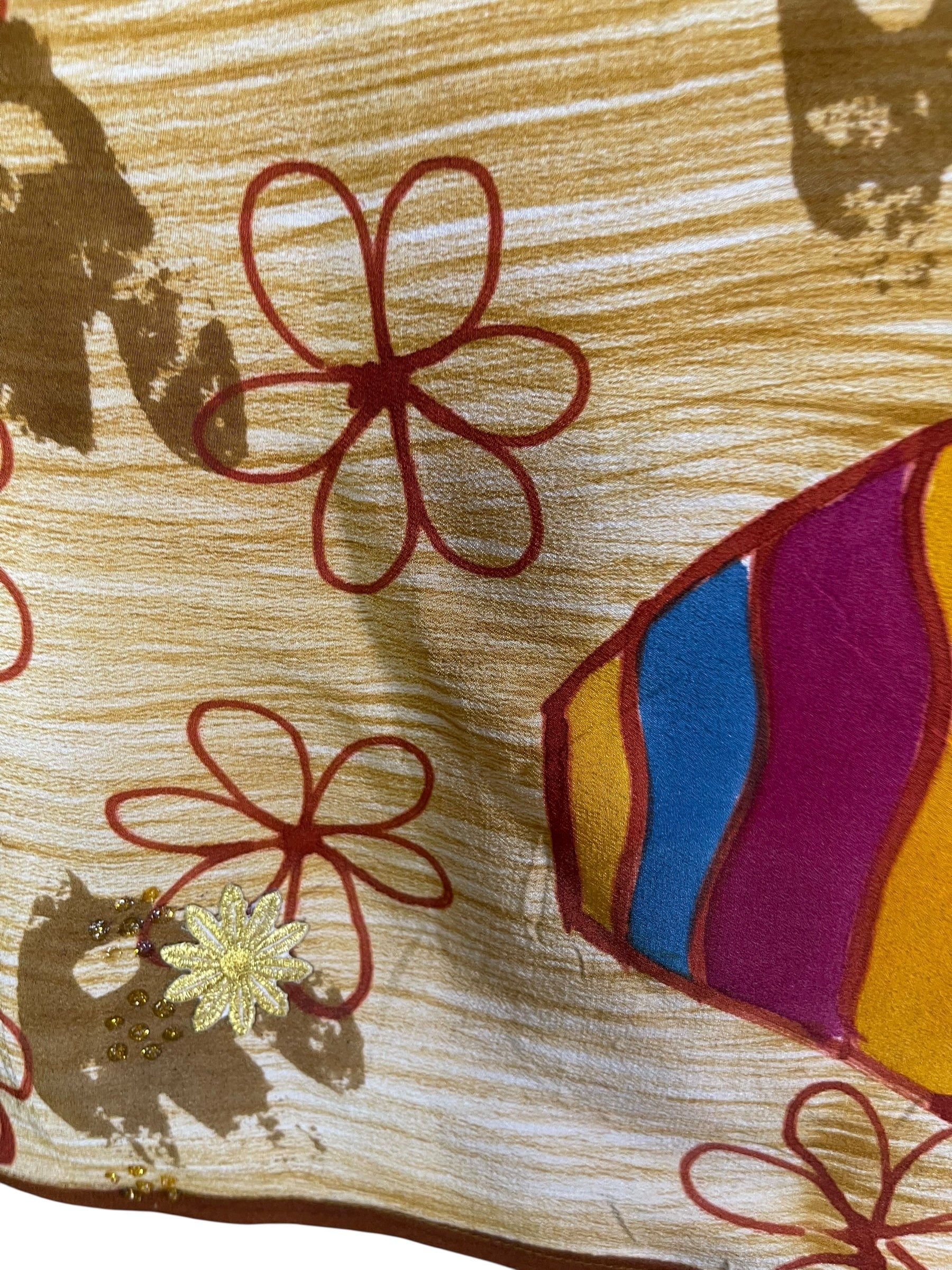 PRC7301 Avatar Pure Silk Capelet Poncho