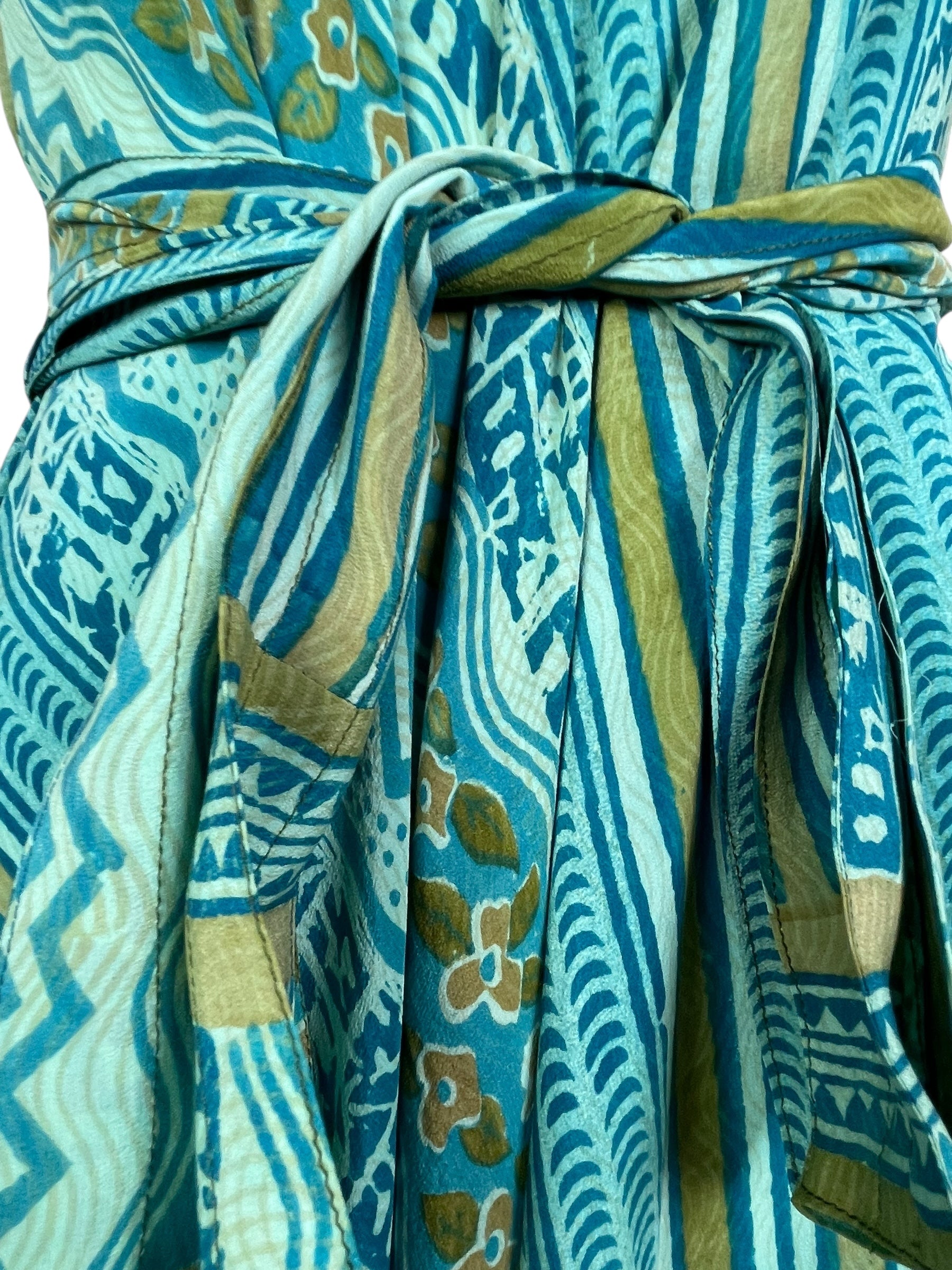 PRC7754 Avatar Pure Silk Maxi Dress with Belt