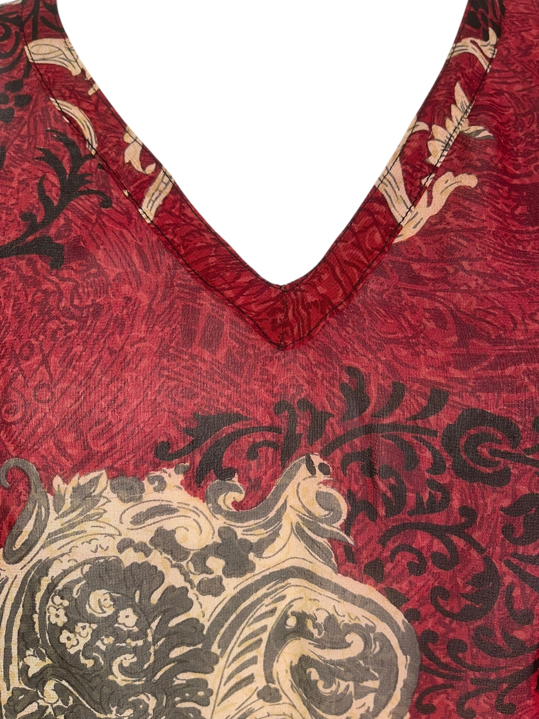 PREVIEW PRG8479 Sheer Avatar Pure Silk Short Kaftan Tunic with Slits by FEBRUARY2026 – Handmade ethical Short Kaftan from sariKNOTsari using upcycled silk. Designed in Canada for travel and slow fashion, loved from Toronto to LA to Sydney.