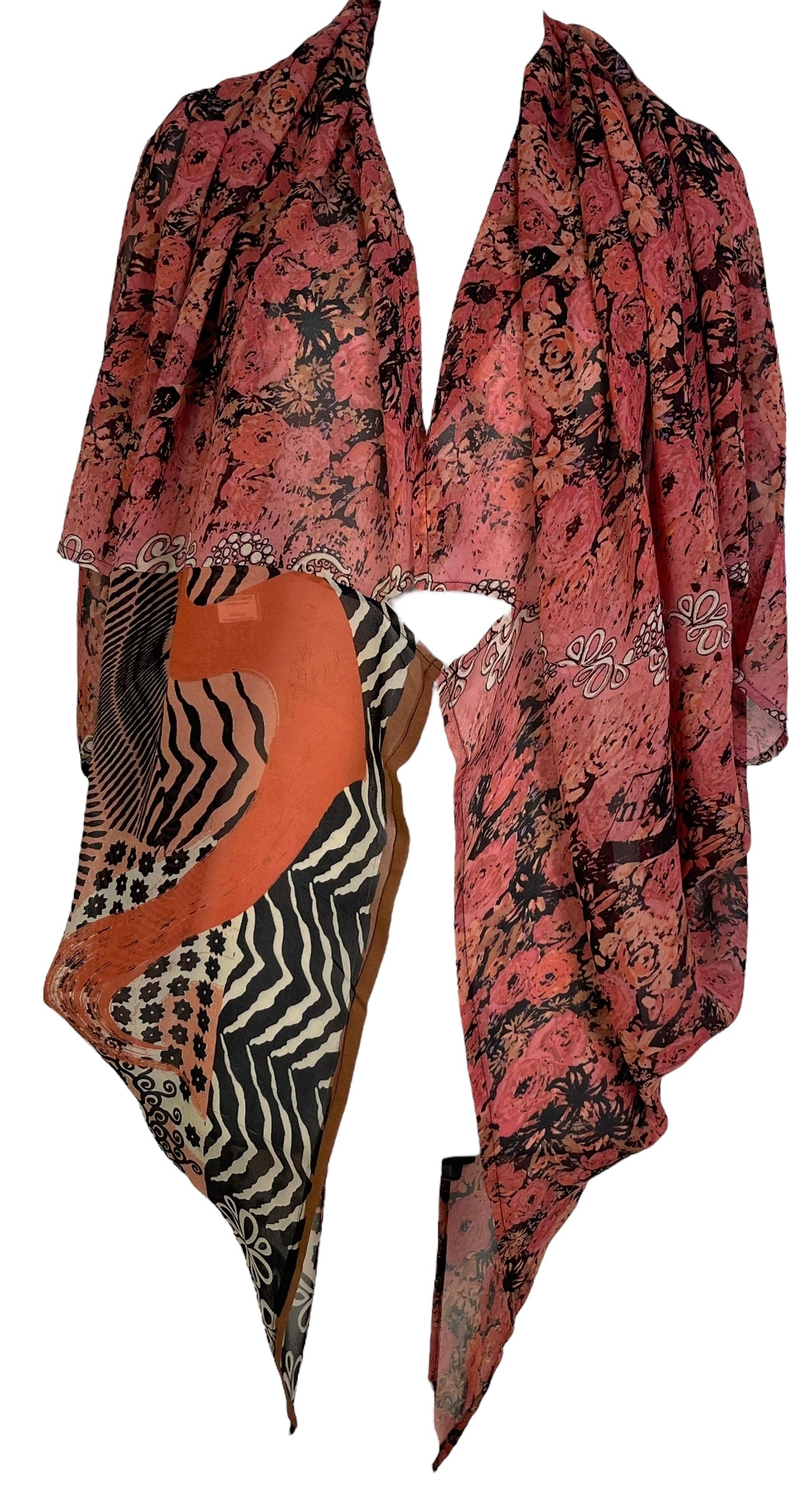 PRG7054 Sheer Wabi Sabi Pure Silk Cardigan