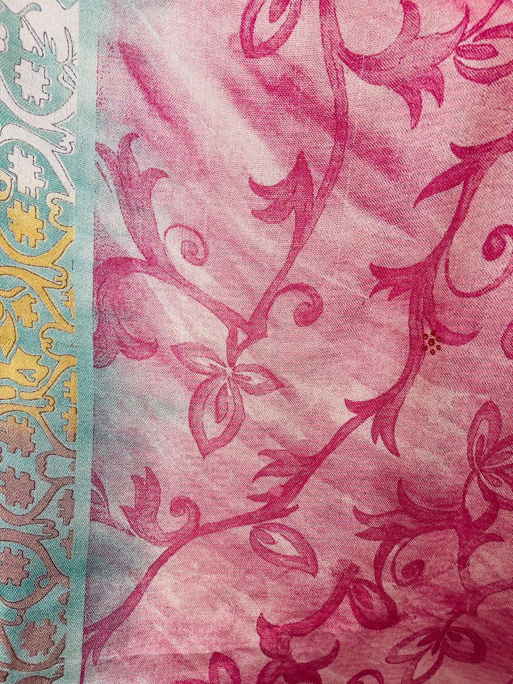 PRG7342B Sheer Avatar Pure Silk Midi Length Kaftan