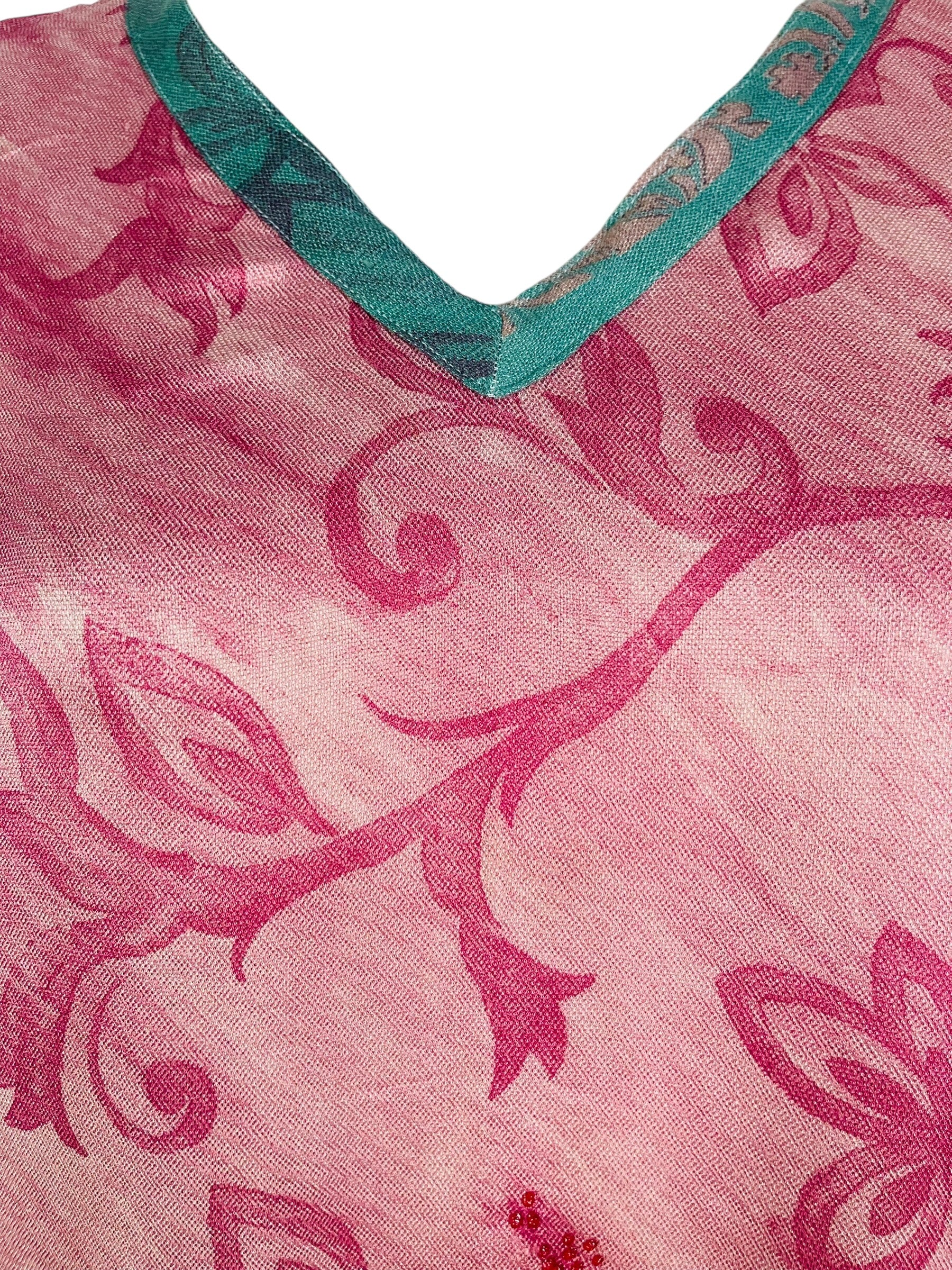 PRG7342B Sheer Avatar Pure Silk Midi Length Kaftan