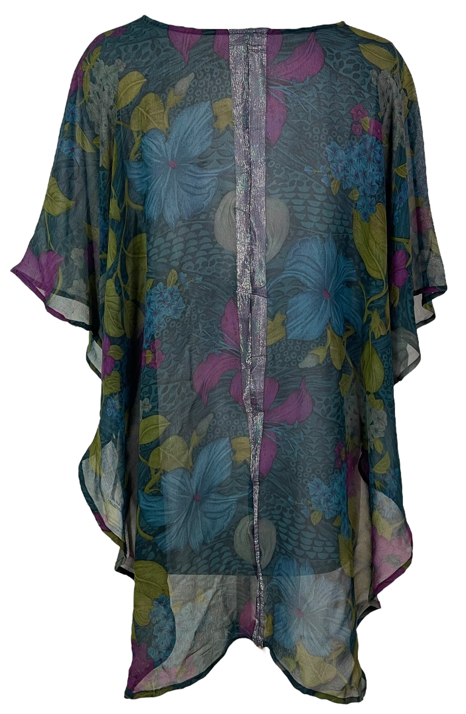 PRG7109 Sheer Avatar Pure Silk Waterfall Top