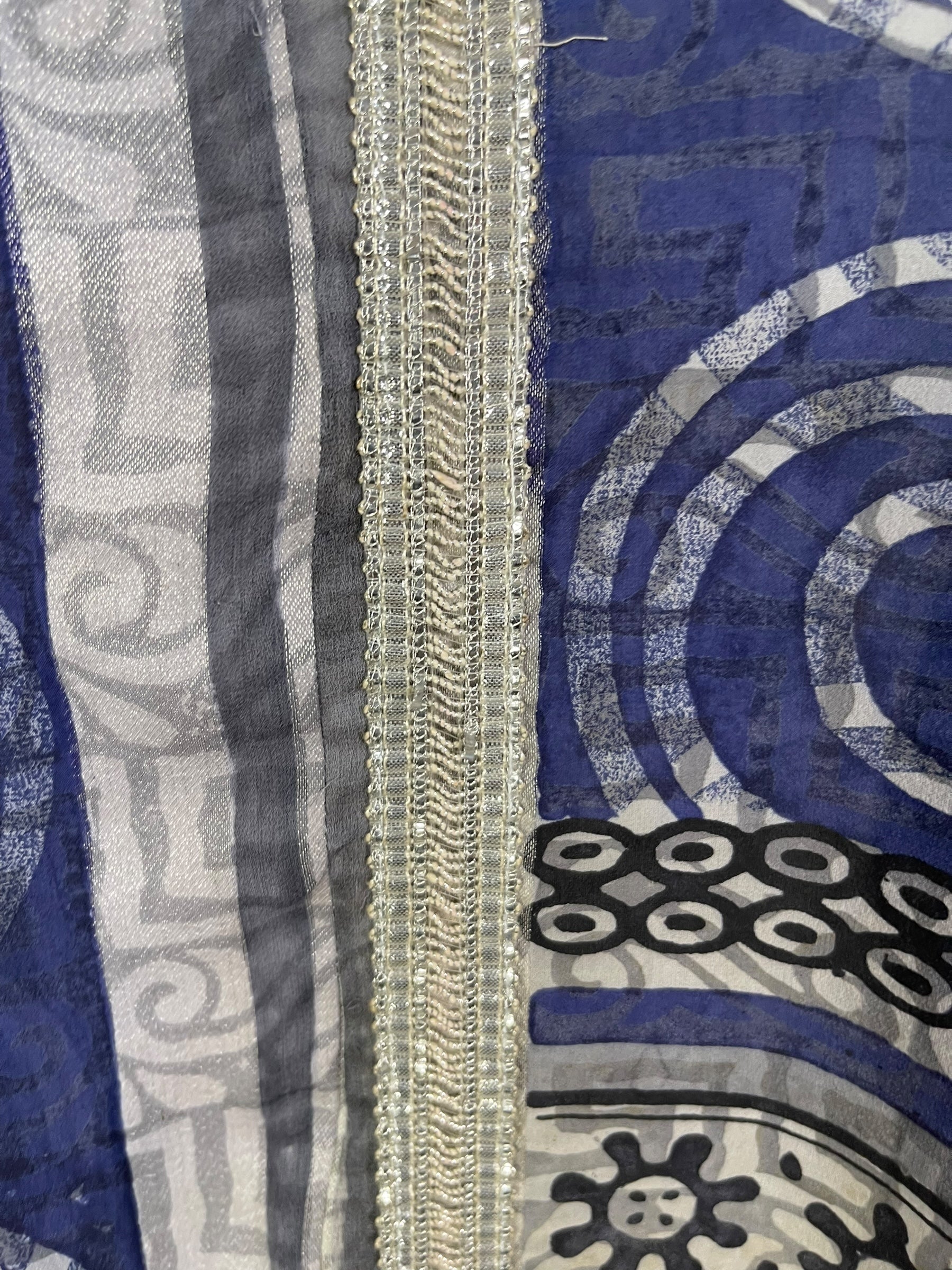 PRG7077 Sheer Avatar Pure Silk Waterfall Top