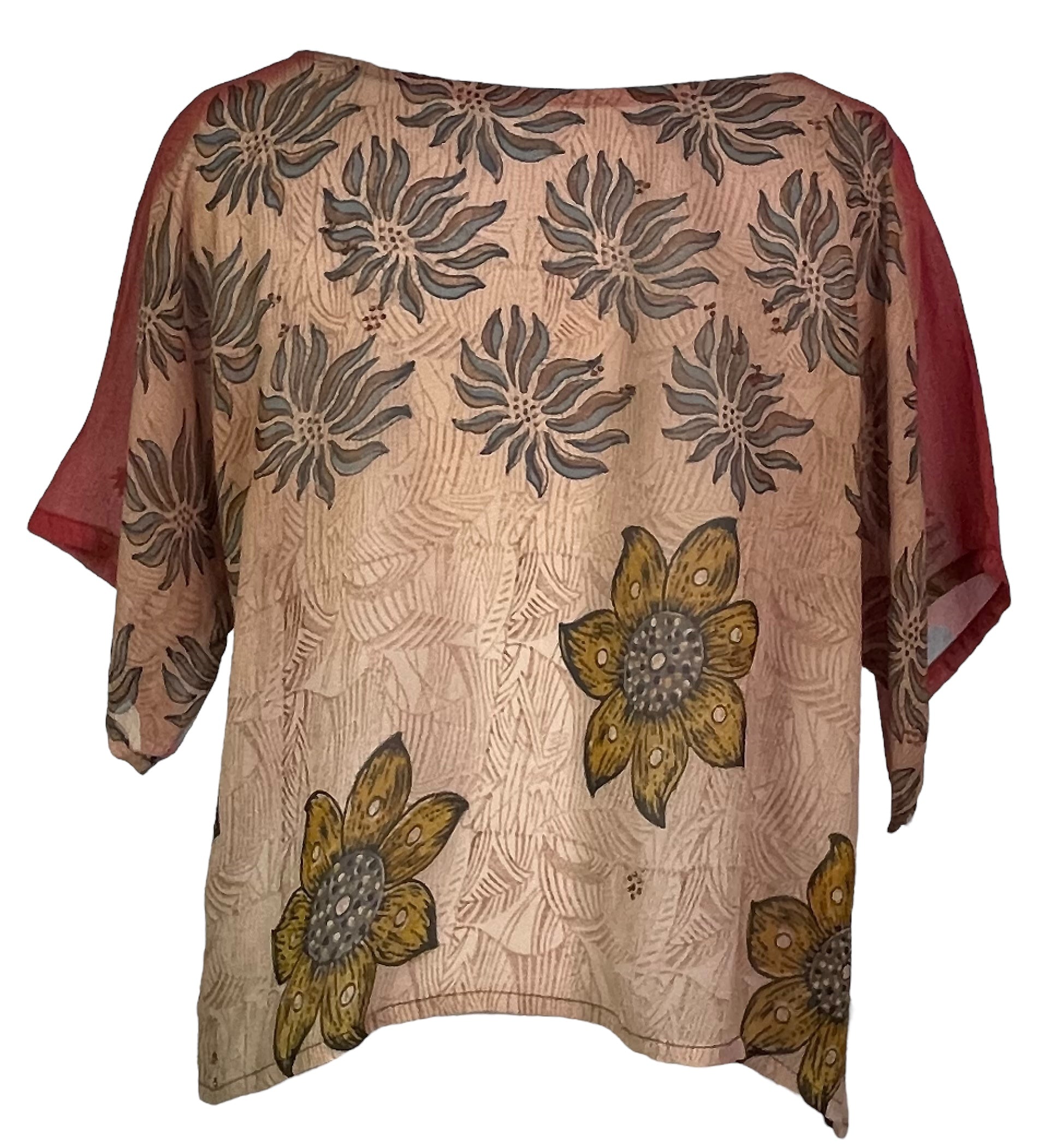 PRG4896 Sheer Avatar Pure Silk Boxy Top