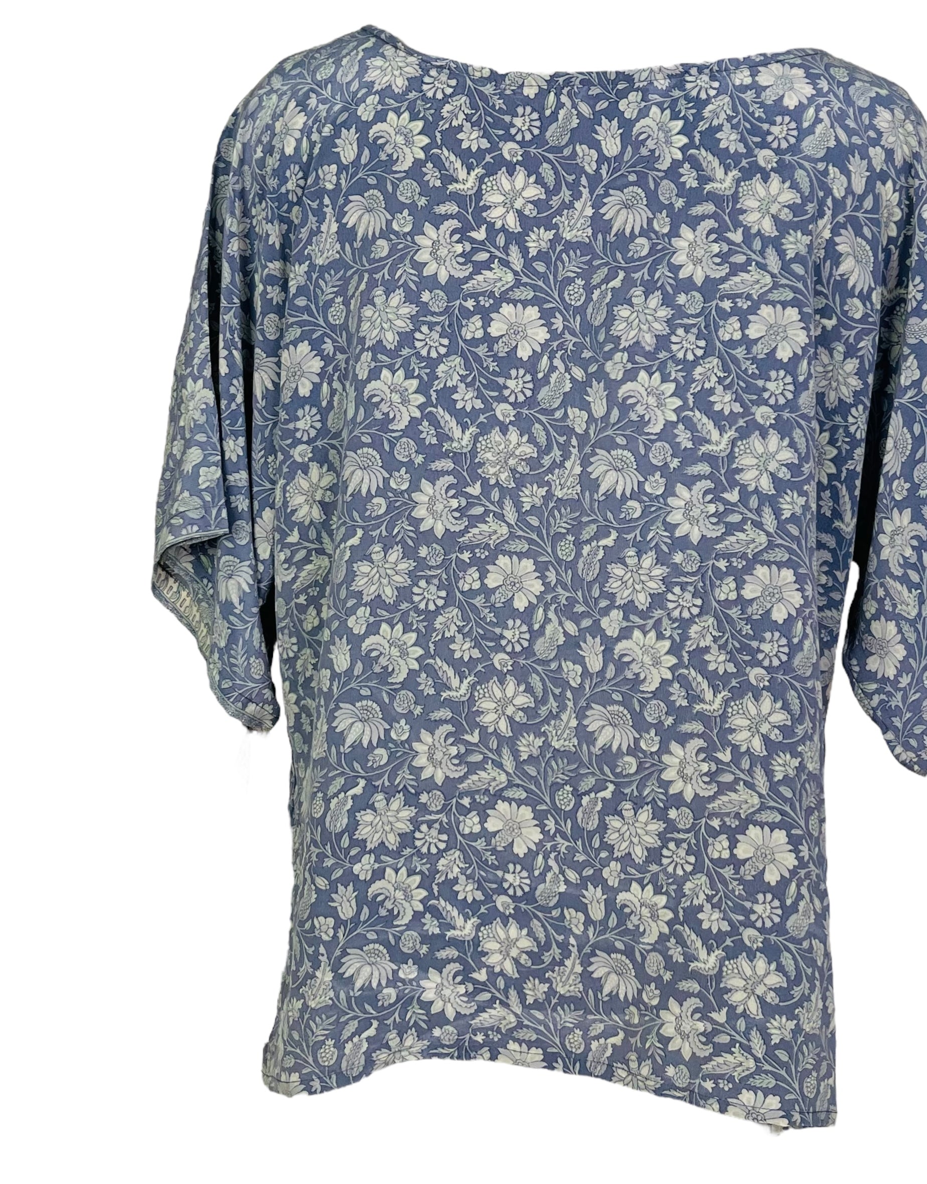 PRC6719 Wabi Sabi Pure Silk Side Slit Top