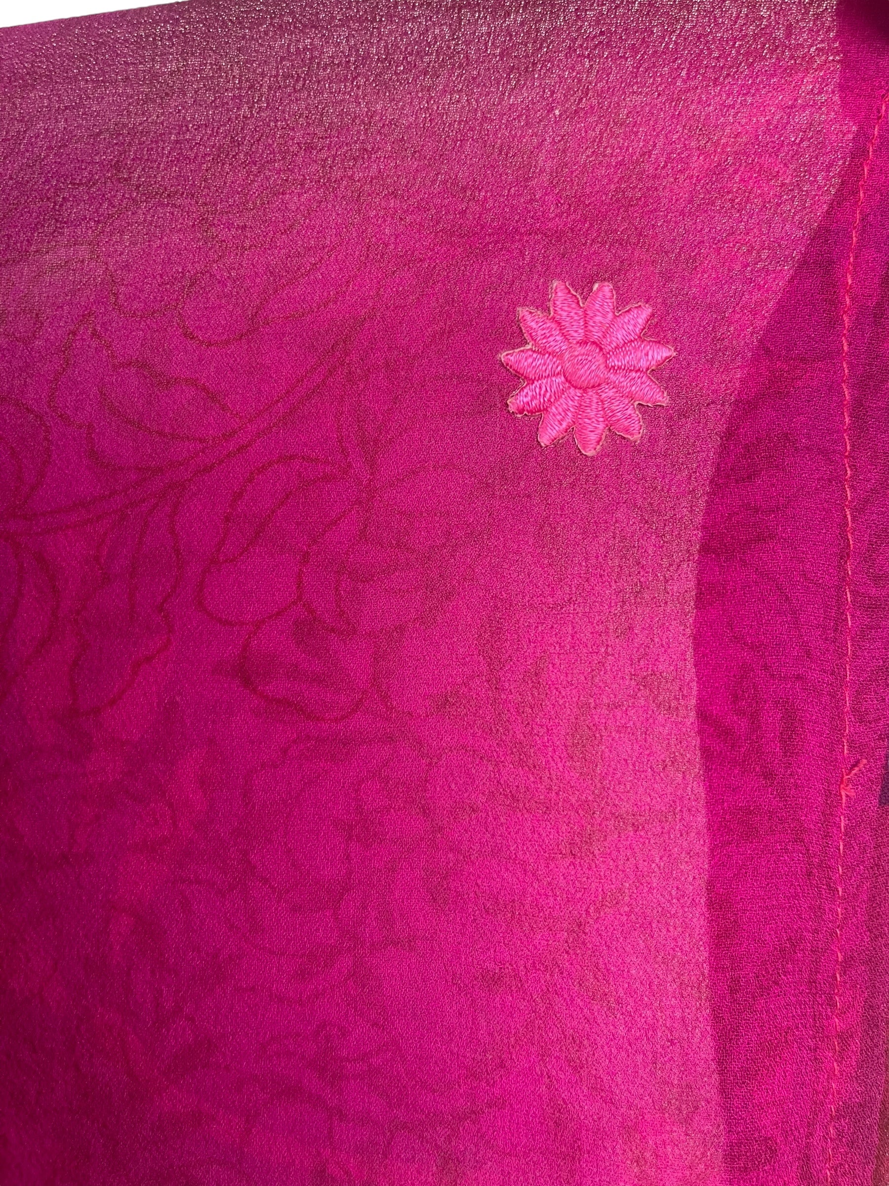 PRG8058 Sheer Avatar Pure Silk Side Slit Top