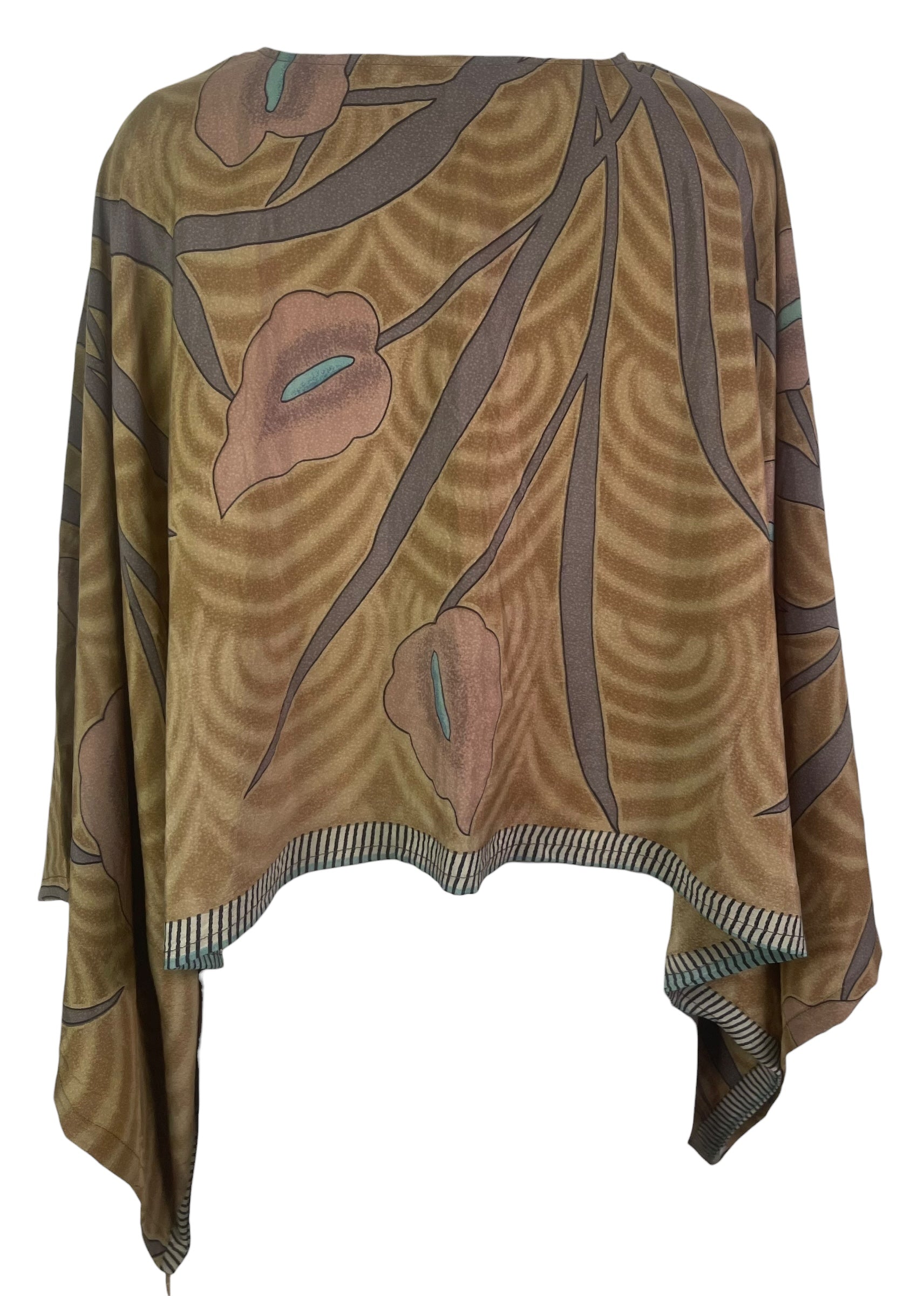 PREVIEW PRC8494 Wabi Sabi Pure Silk Kimono-Sleeved Top