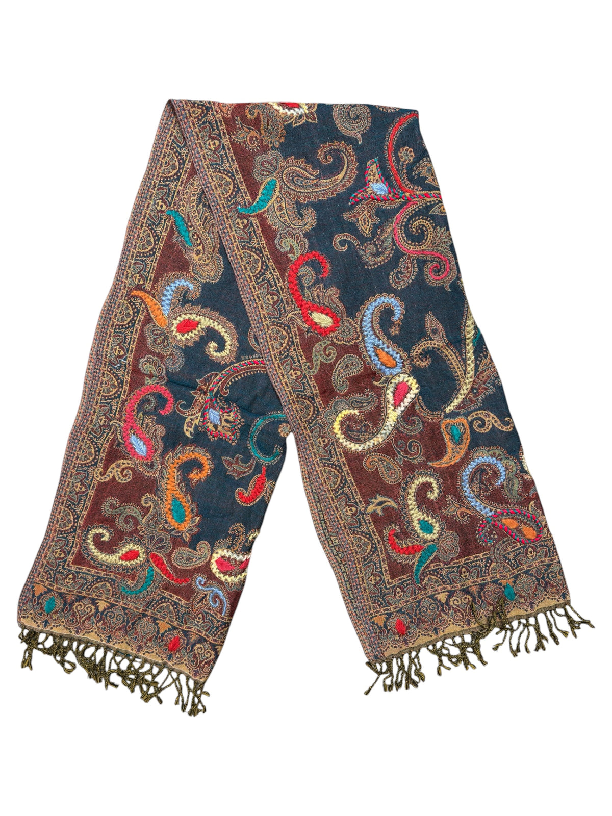 Celestial Embroidered Pure Wool Shawl