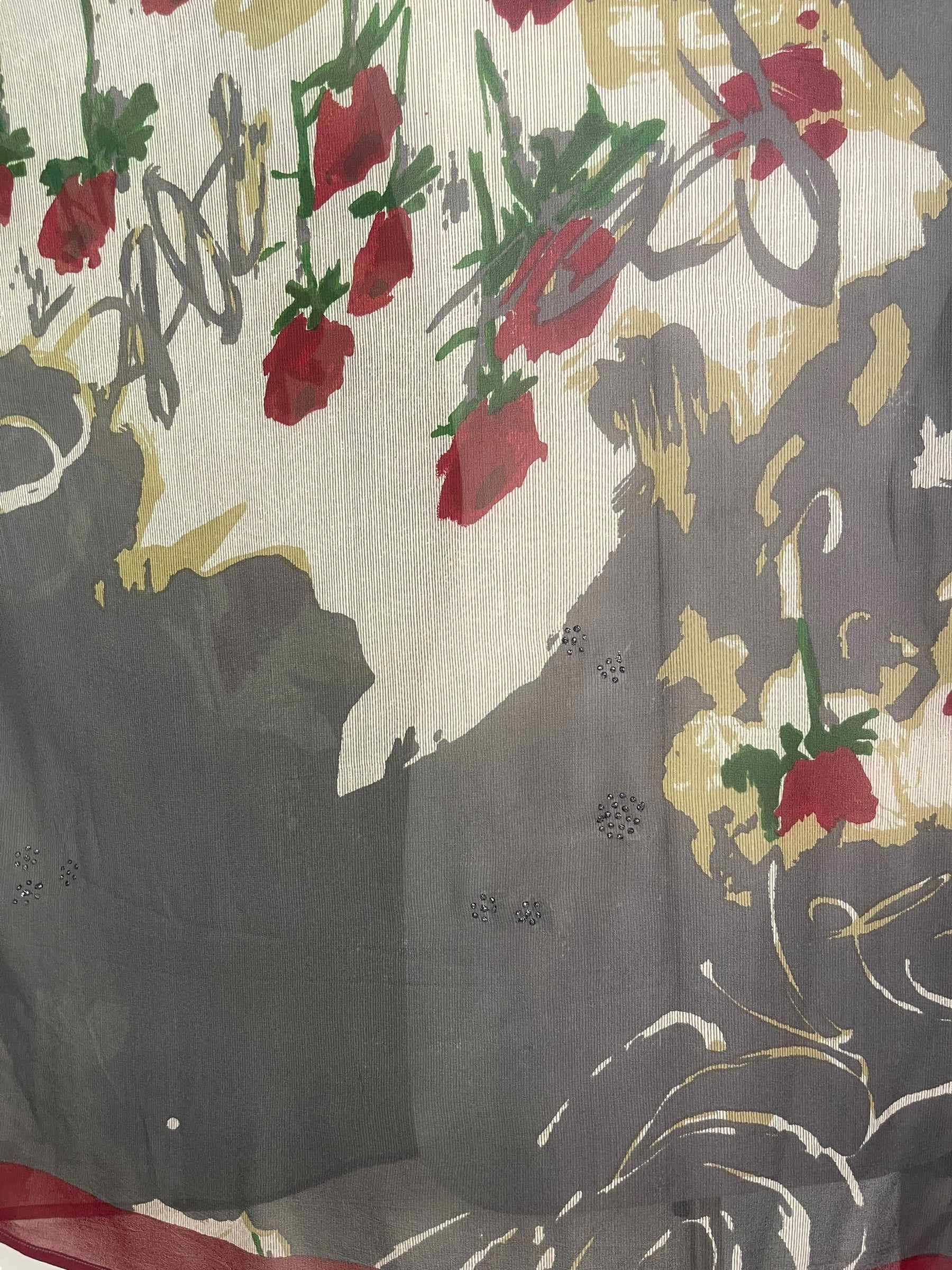 PRG8046 Sheer Avatar Pure Silk Short Kaftan Tunic with Slits