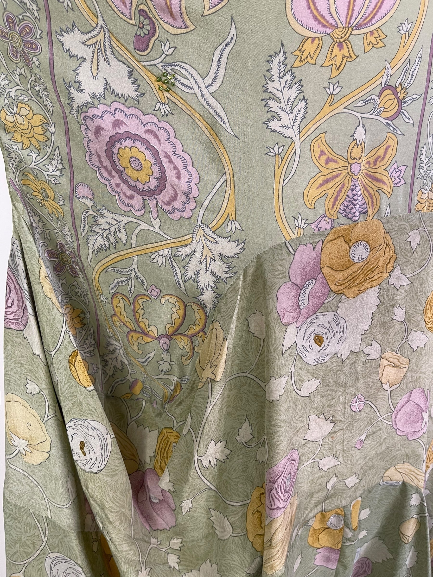 PRC7166 Wabi Sabi Pure Silk Sculptural Long Tunic Dress