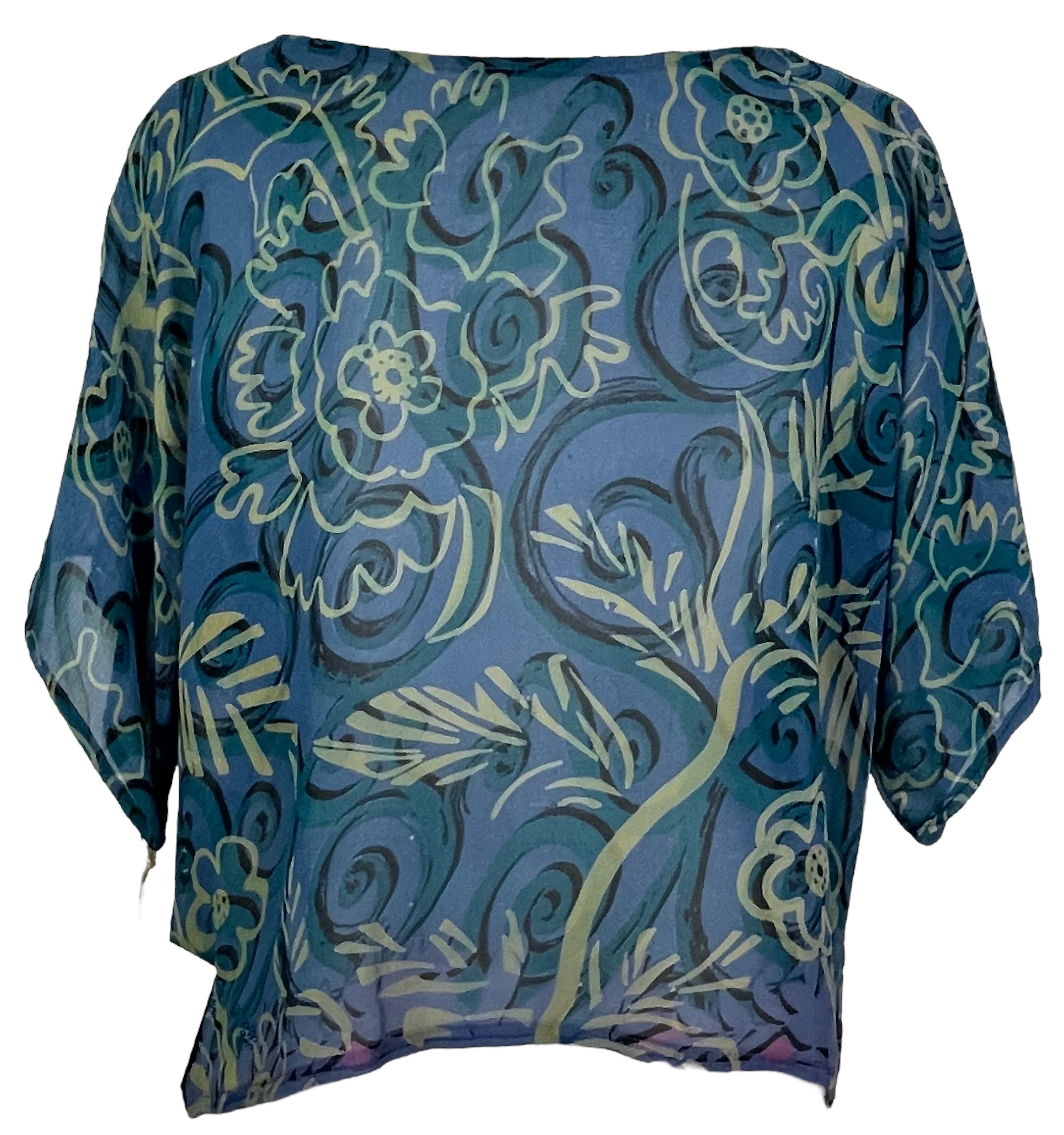 PRG4912 Sheer Avatar Pure Silk Boxy Top