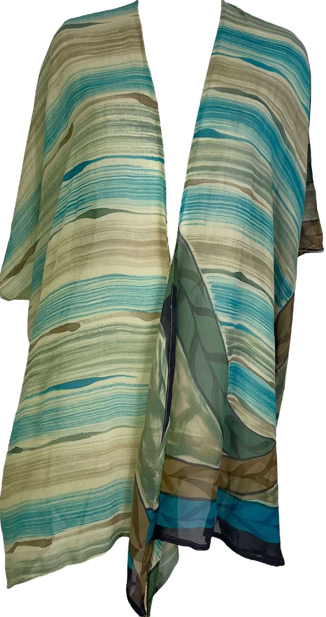 PRG7075 Sheer Wabi Sabi Pure Silk Cardigan